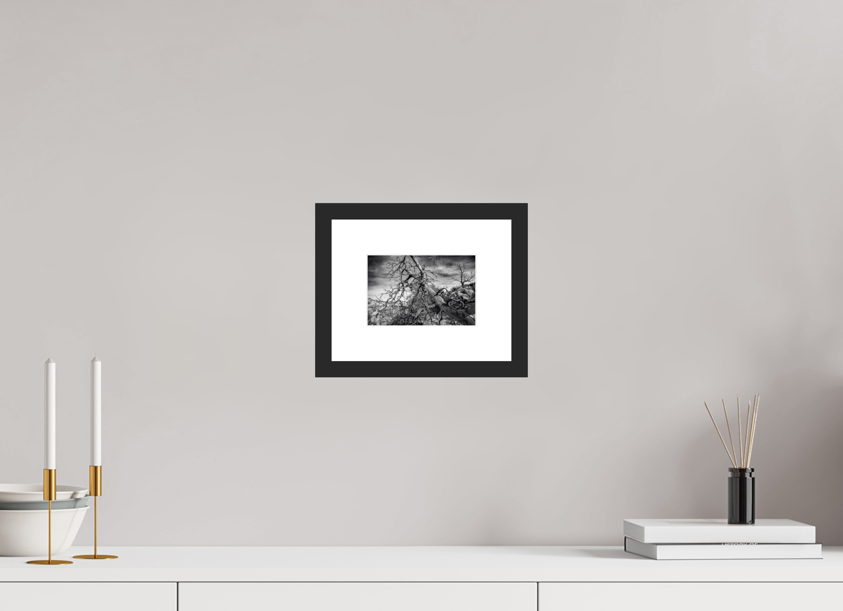 6 x 4″, Framed FineArt Pearl Paper Dramatic Tree Pt. 2