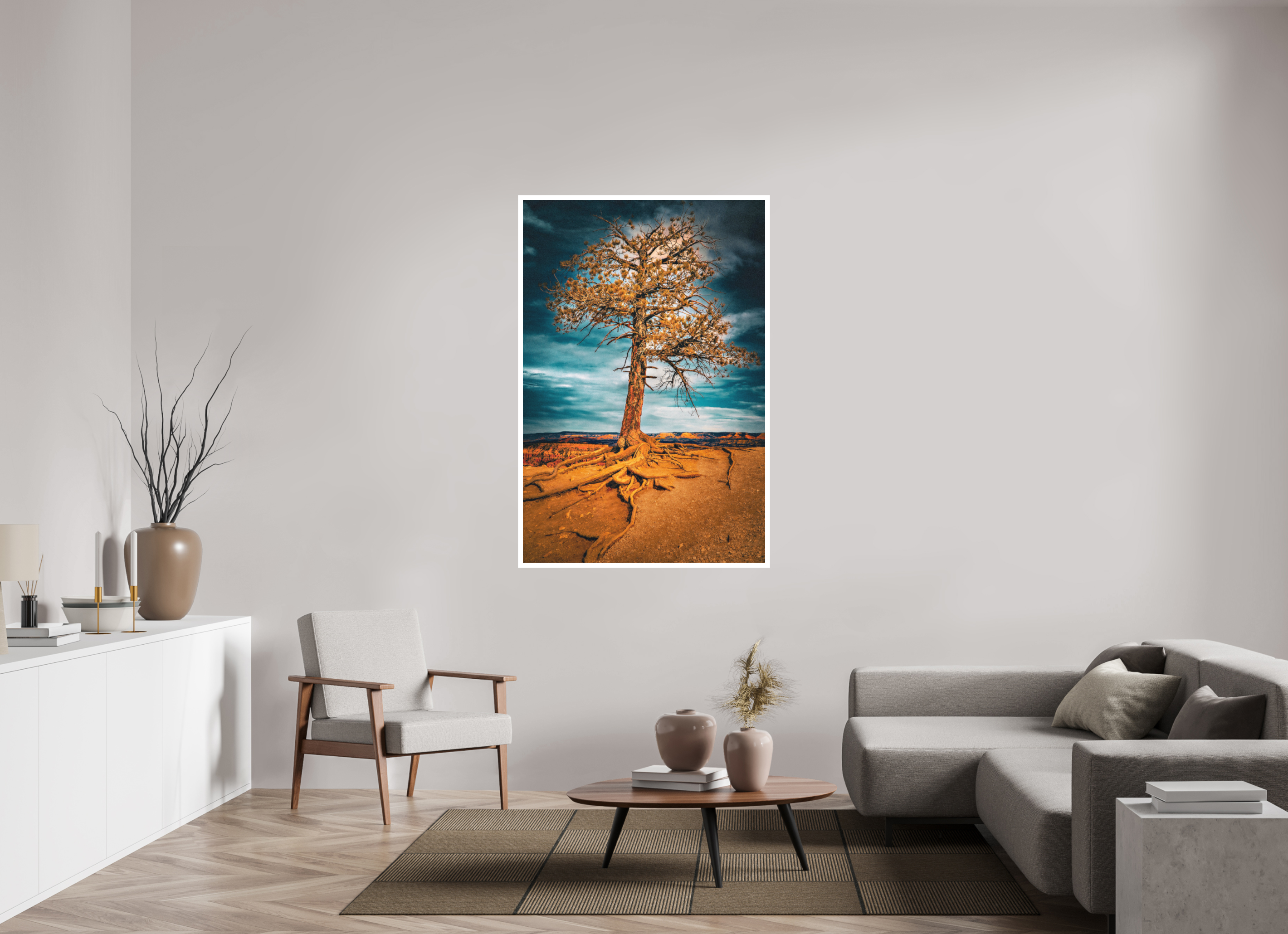 39 x 58.5″, Stand Alone Matte Print Canyon Roots