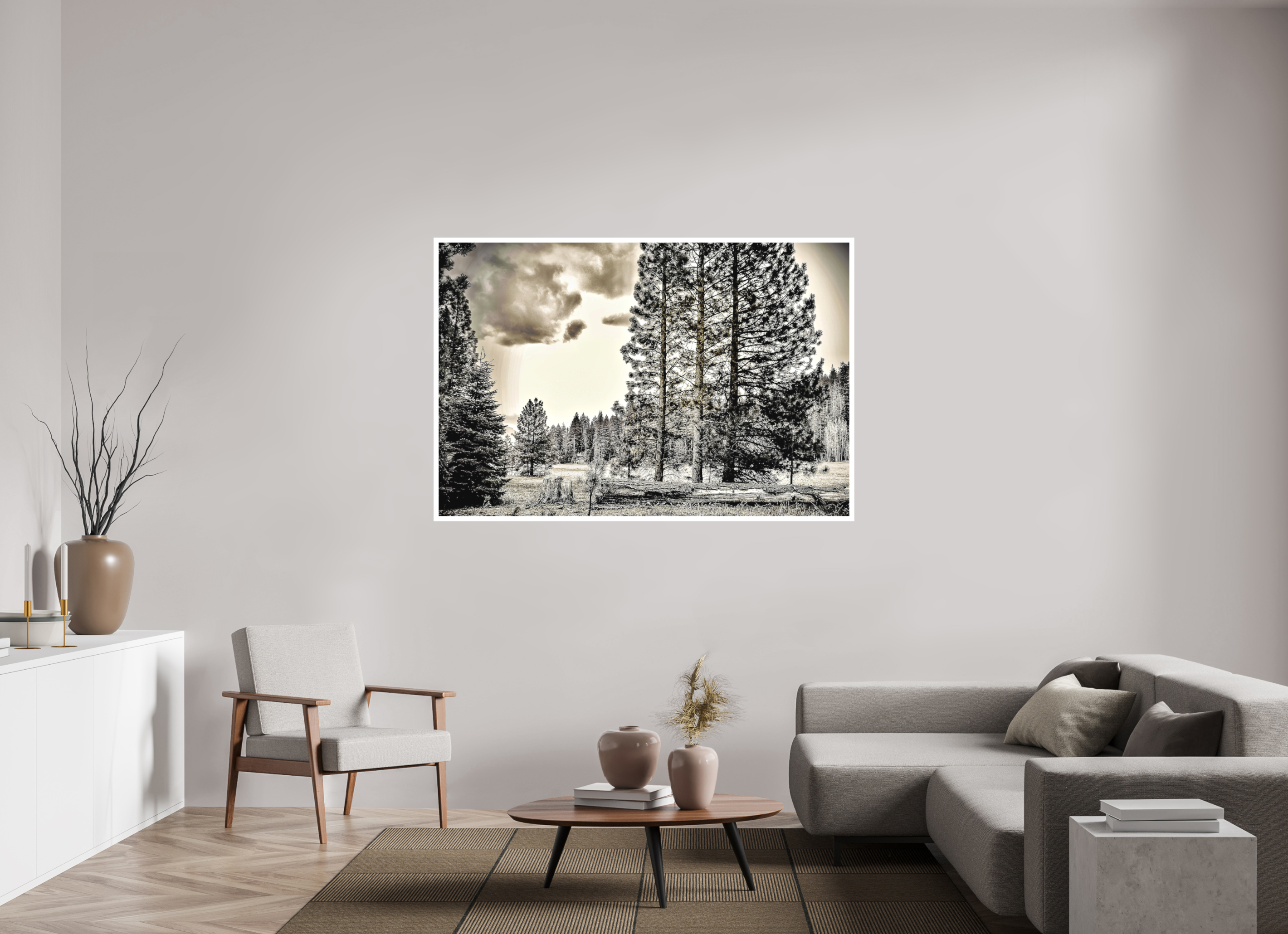64.5 x 43″, Stand Alone Matte Print Sequoia in Sepia