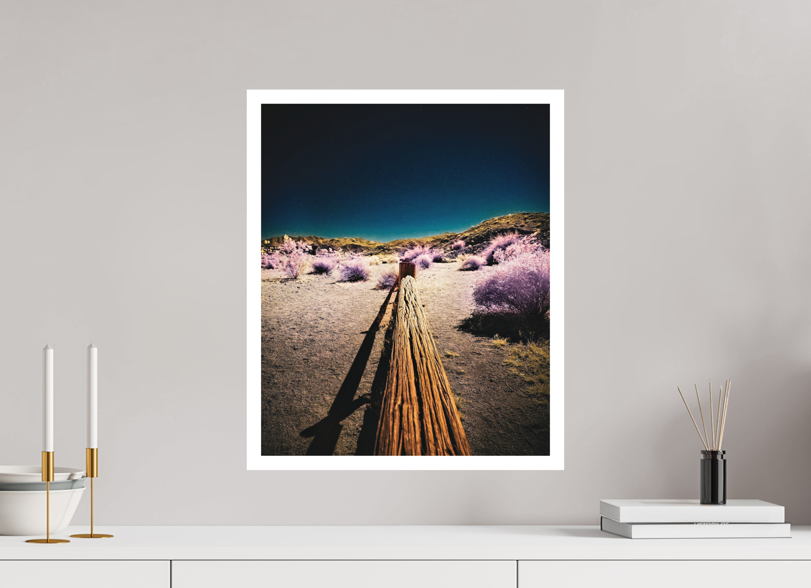 16 x 19.5″, Stand Alone Matte Print Spectrum on a fence