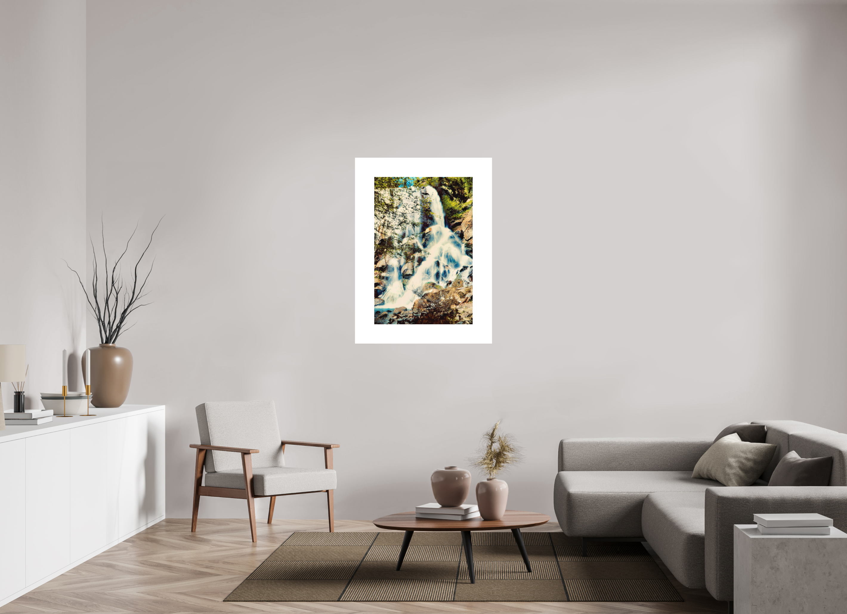 24 x 36″, Direct Print on Forex Grizzly Falls