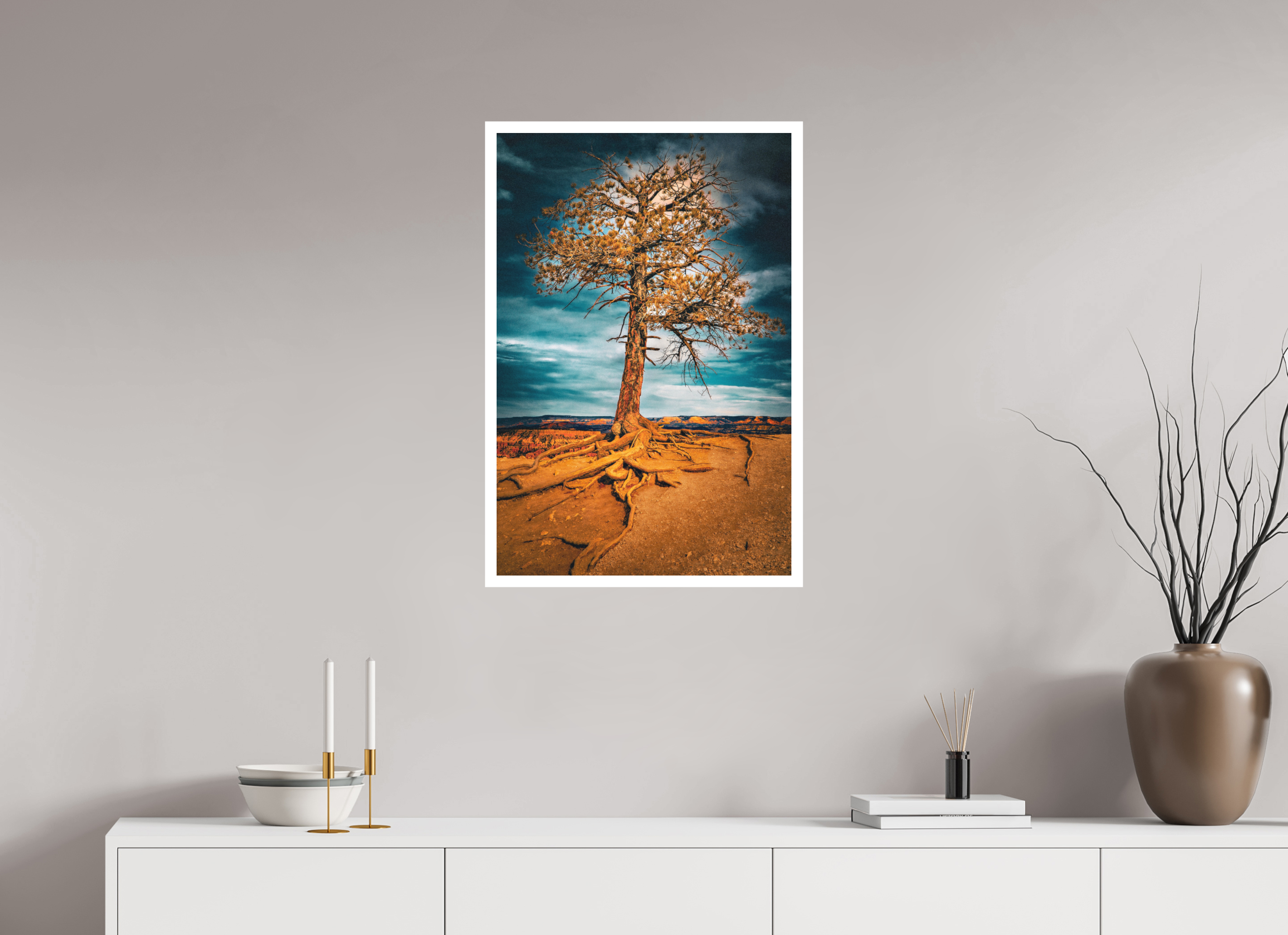 20 x 30″, Stand Alone Matte Print Canyon Roots