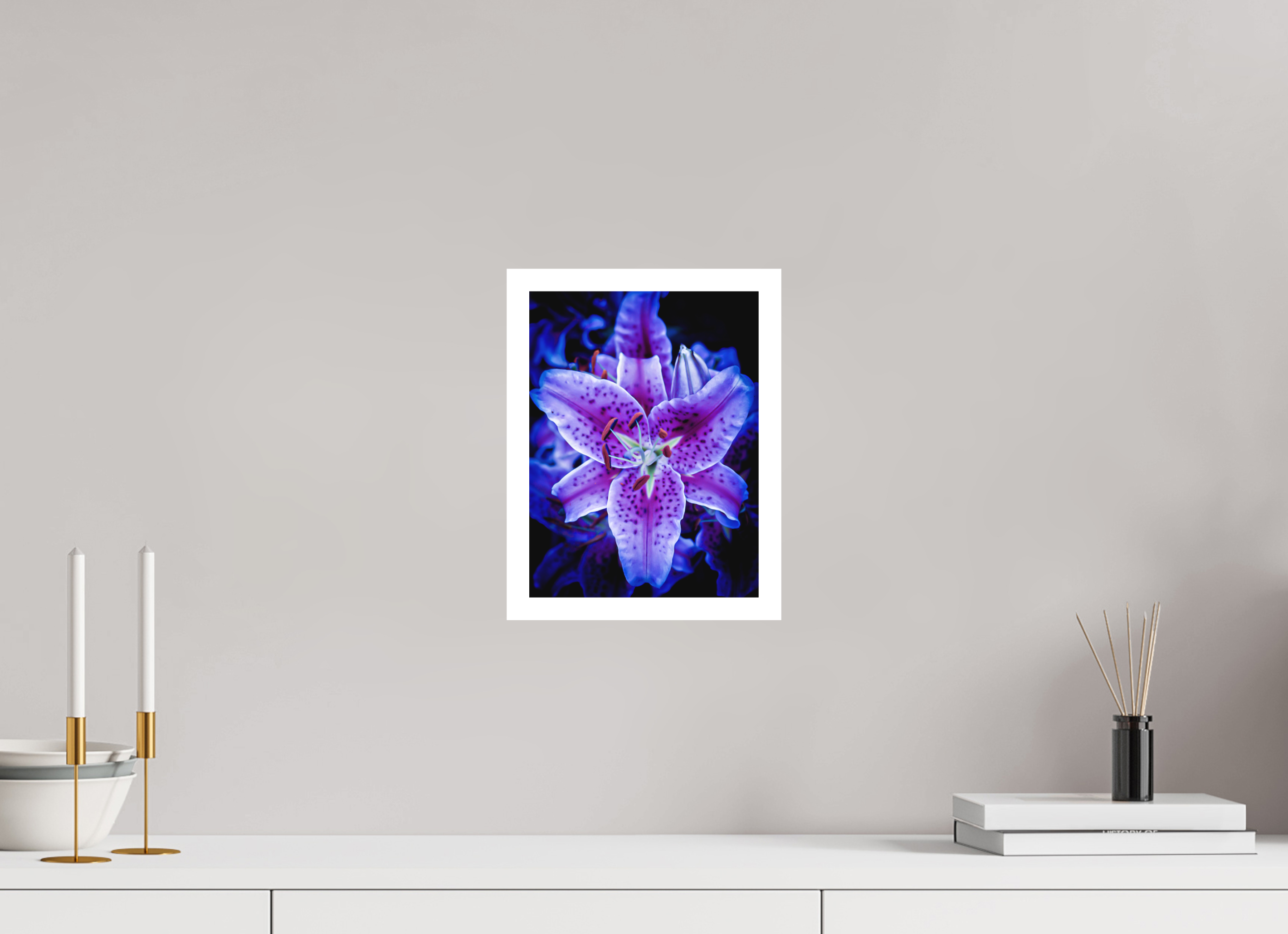 8 x 10.7″, Stand Alone Matte Print Neon Purple