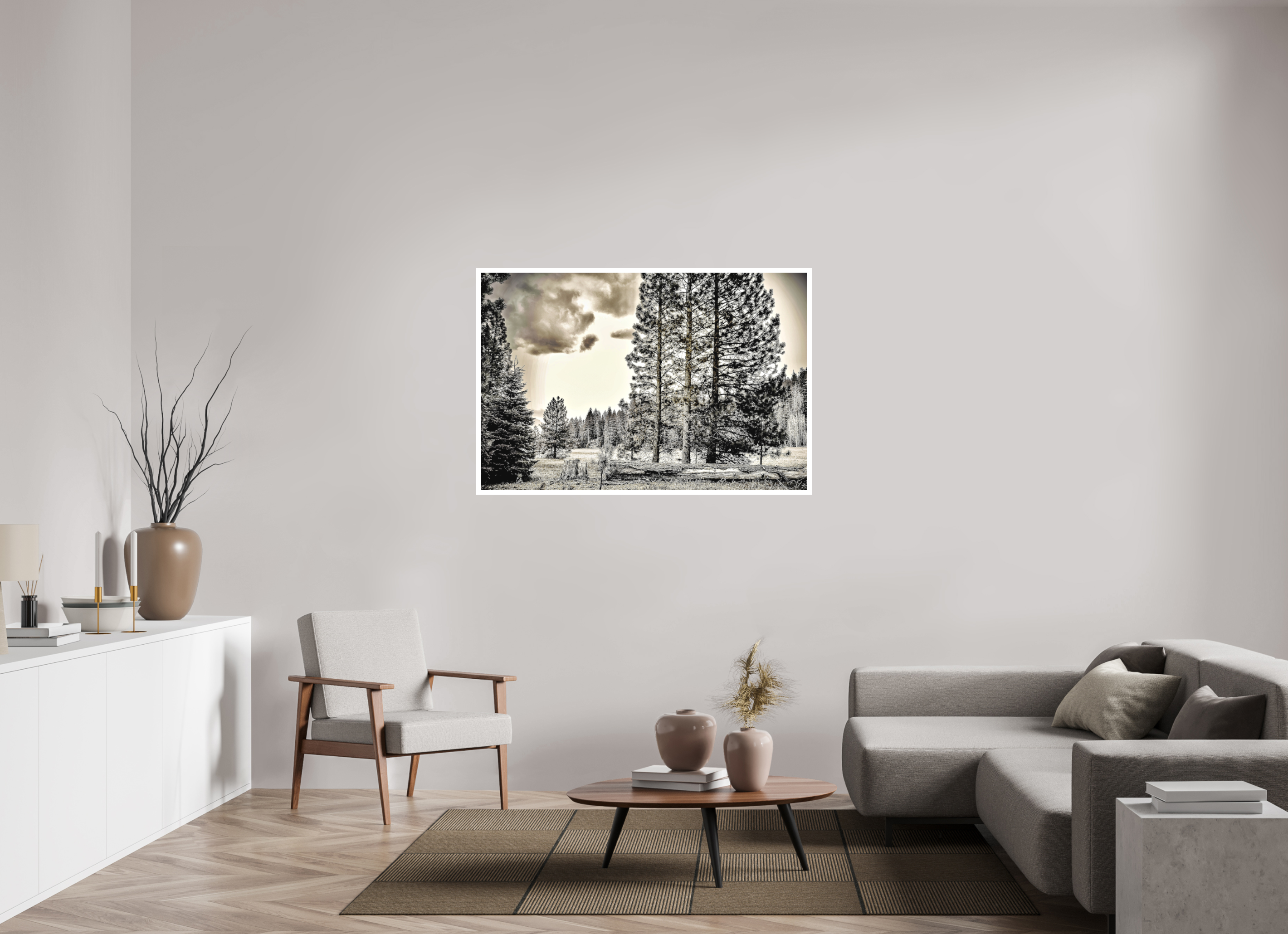 52.5 x 35″, Stand Alone Matte Print Sequoia in Sepia