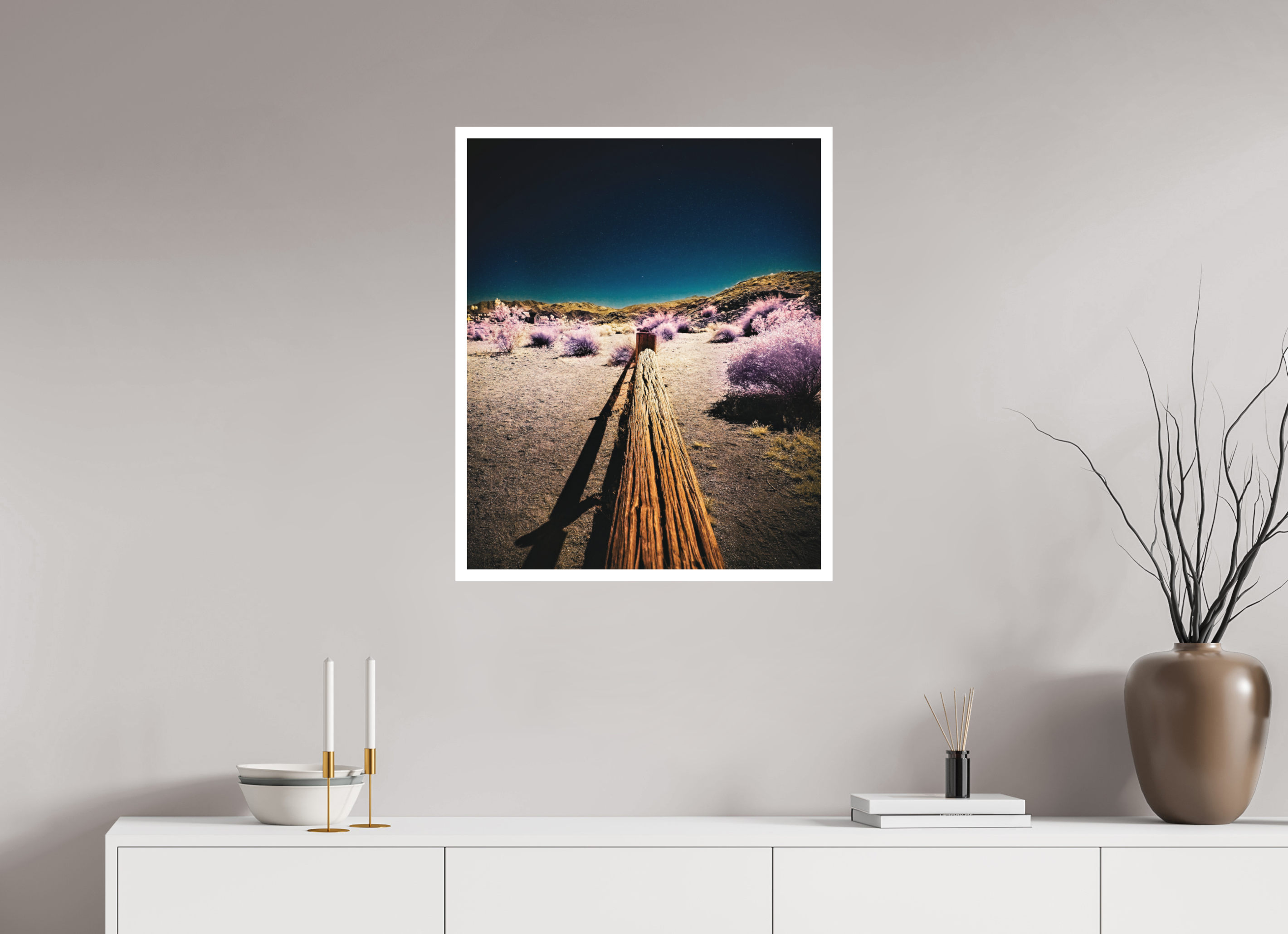 24 x 29.3″, Stand Alone Matte Print Spectrum on a fence