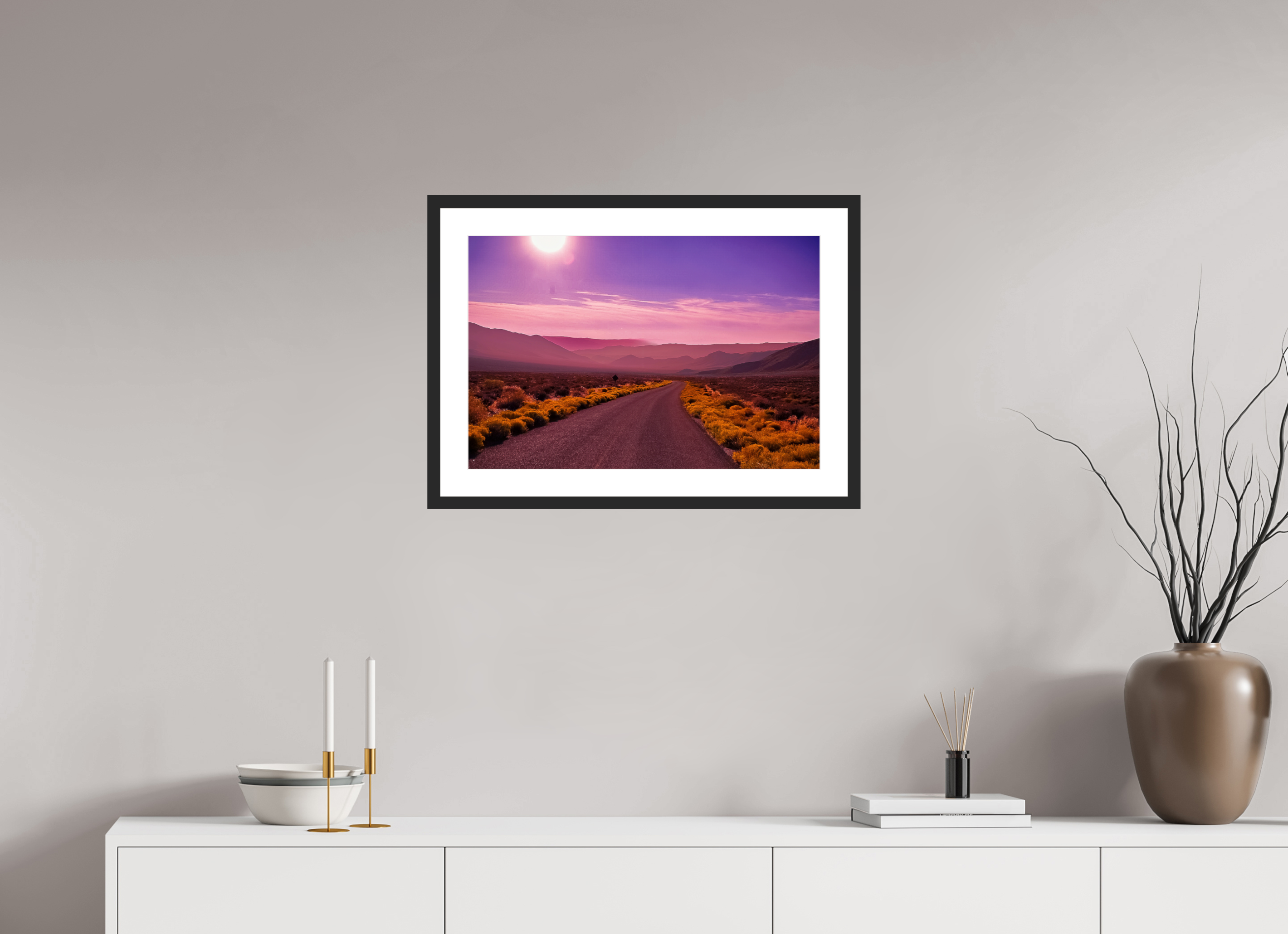 23.9 x 16″, Framed FineArt Pearl Paper Desert in Pinks