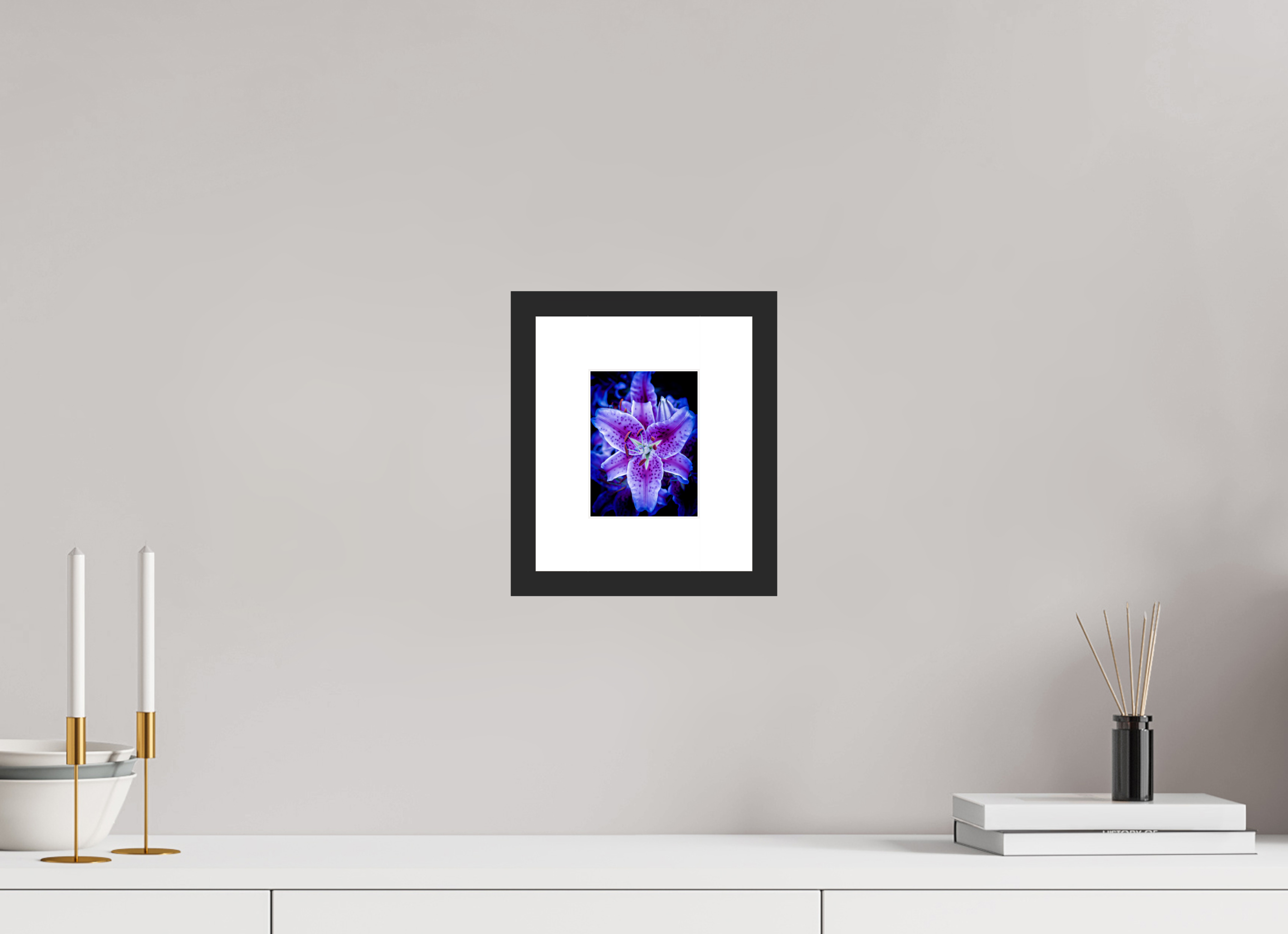 4 x 5.3″, Framed FineArt Pearl Paper Neon Purple