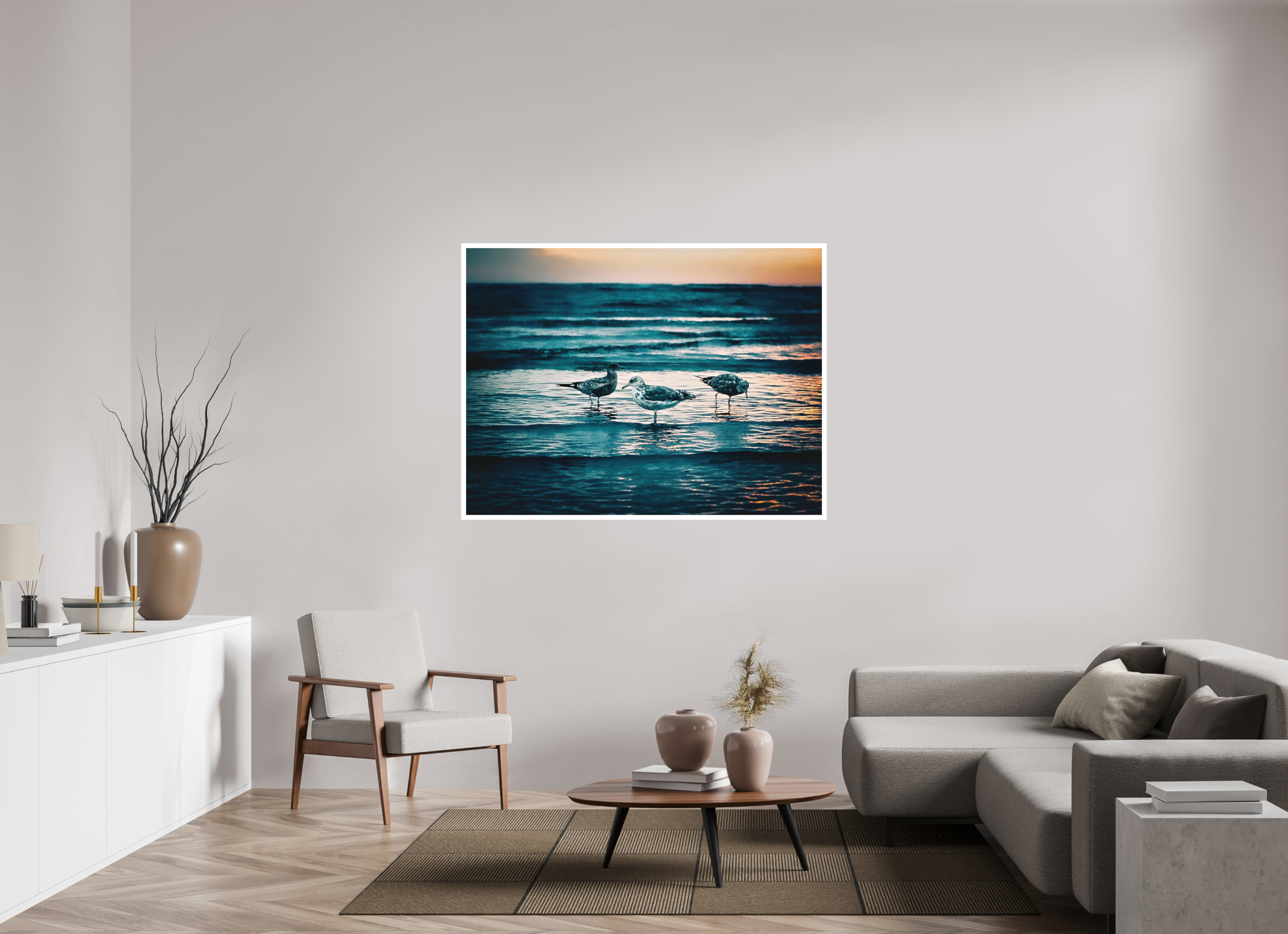 57.3 x 43″, Stand Alone Matte Print Moonlight Surf