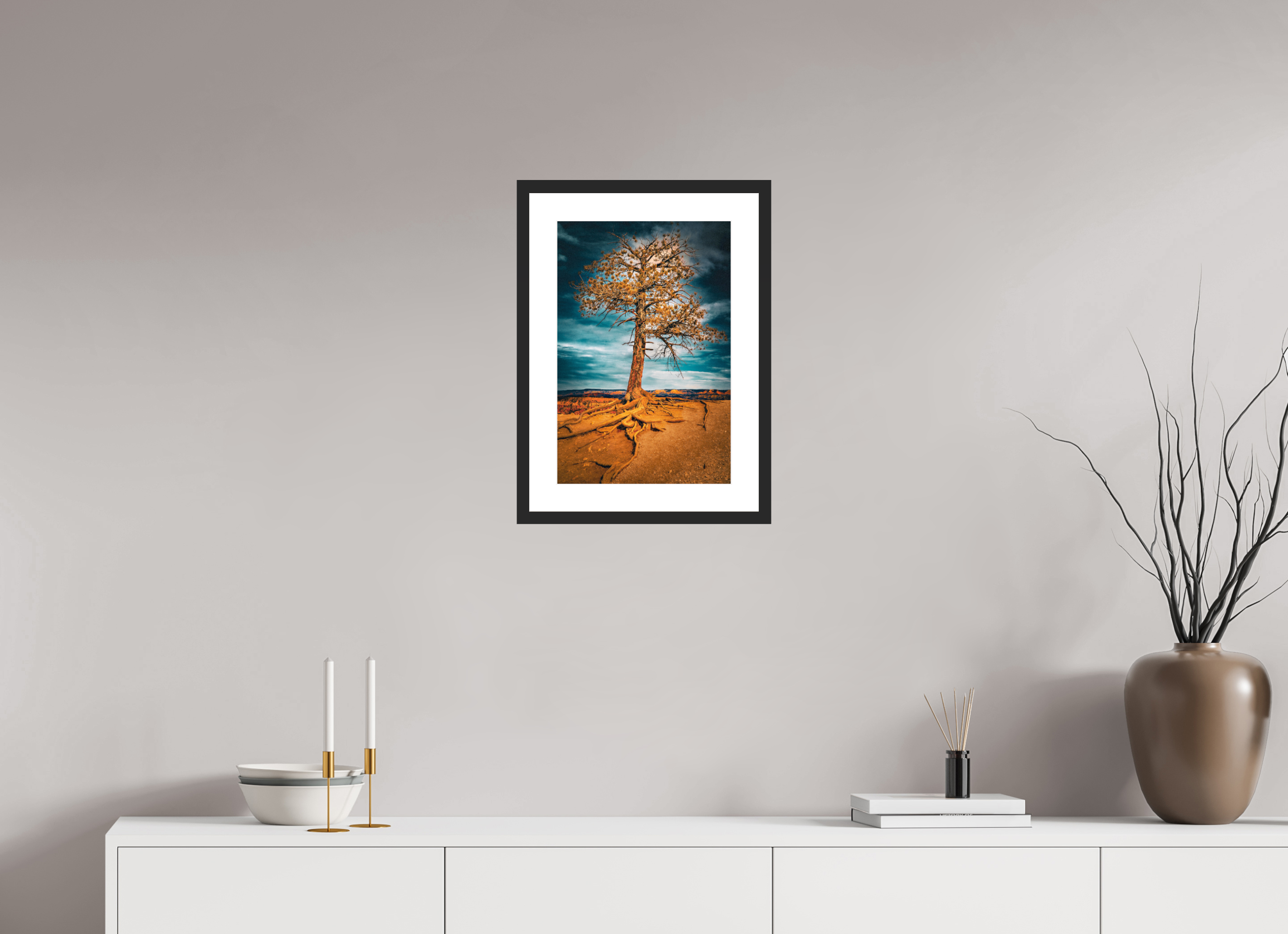 12 x 18″, Framed FineArt Pearl Paper Canyon Roots