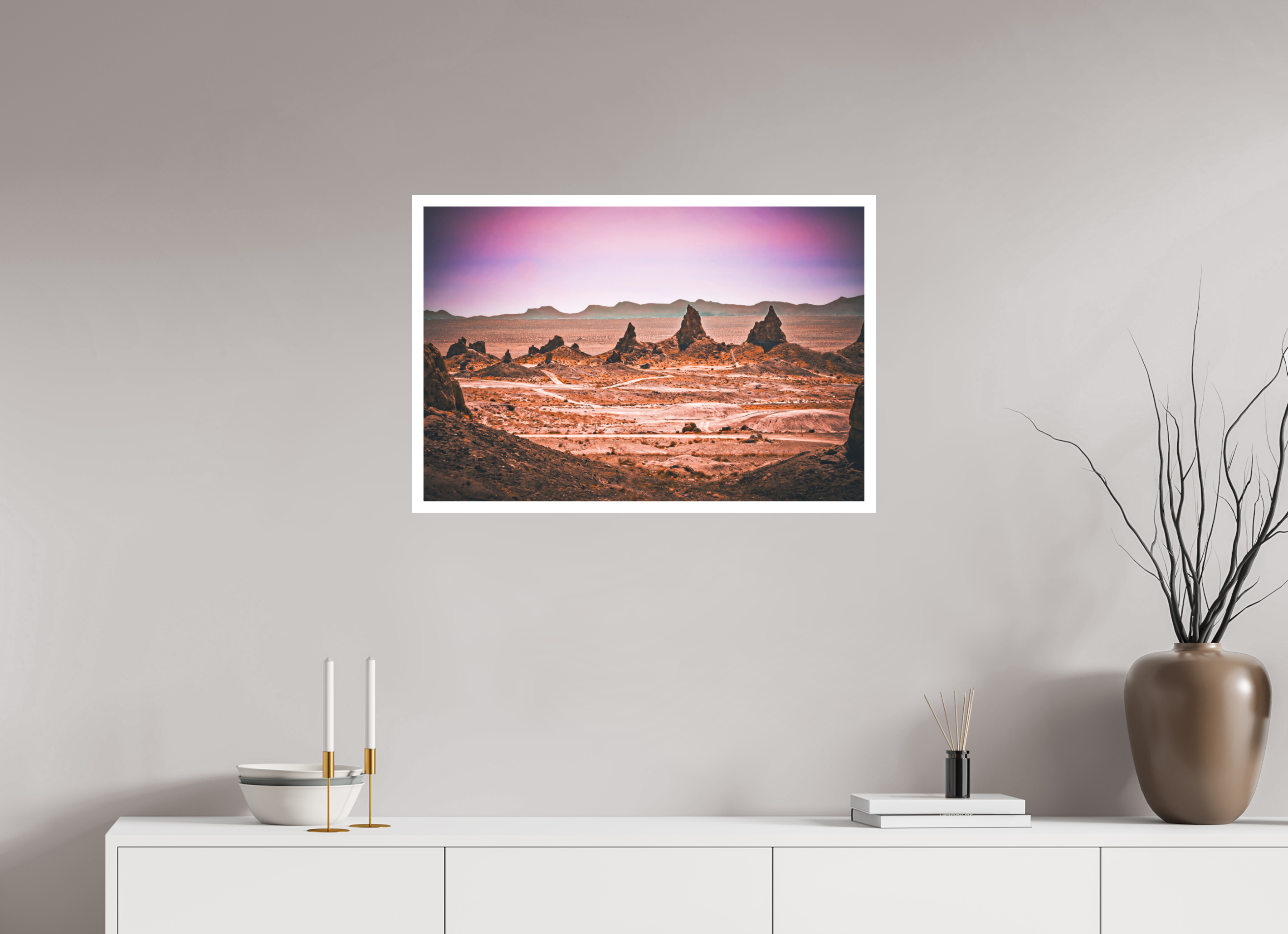 29.9 x 20″, Stand Alone Matte Print Pink Trona