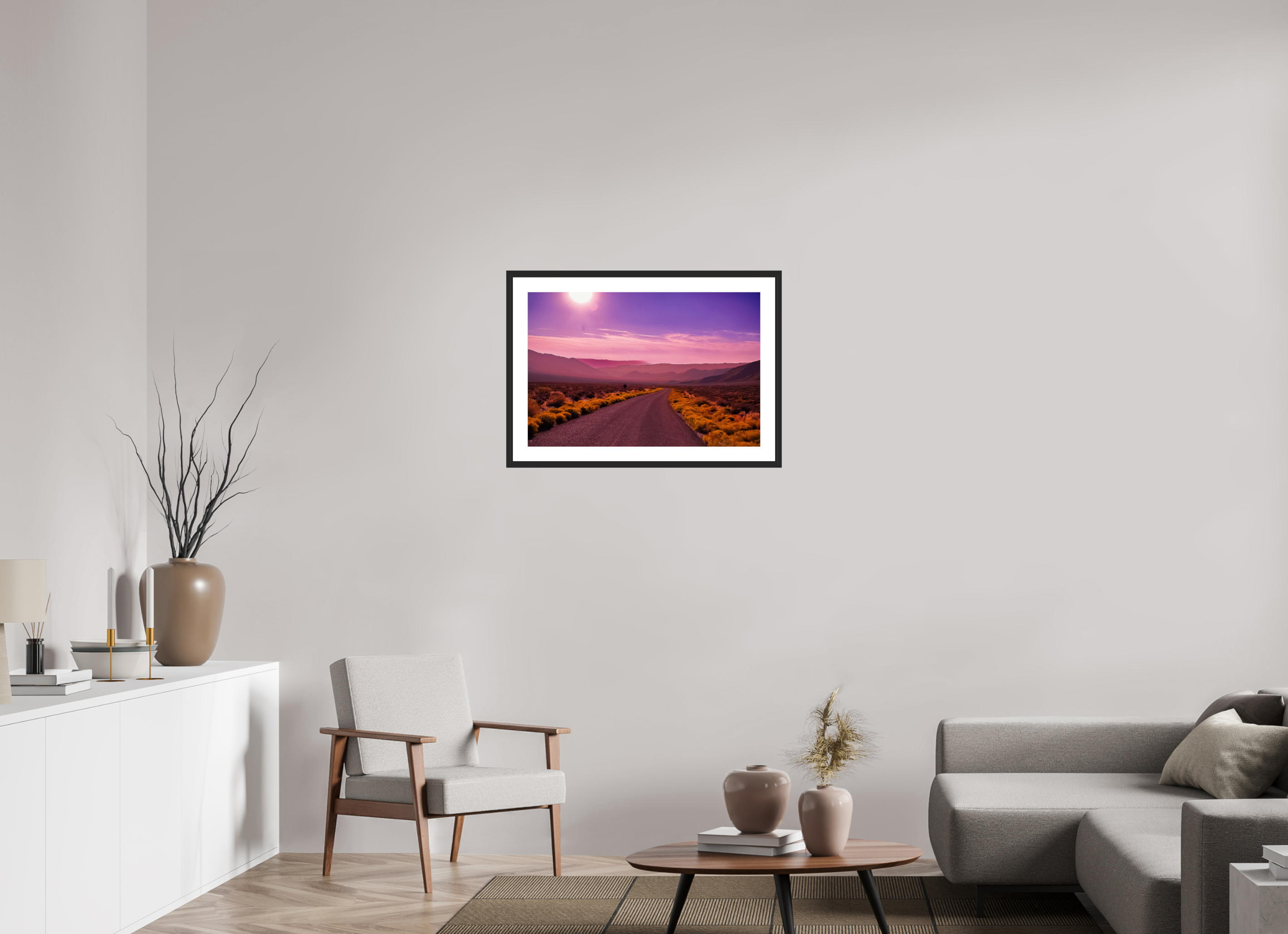 29.9 x 20″, Framed FineArt Pearl Paper Desert in Pinks