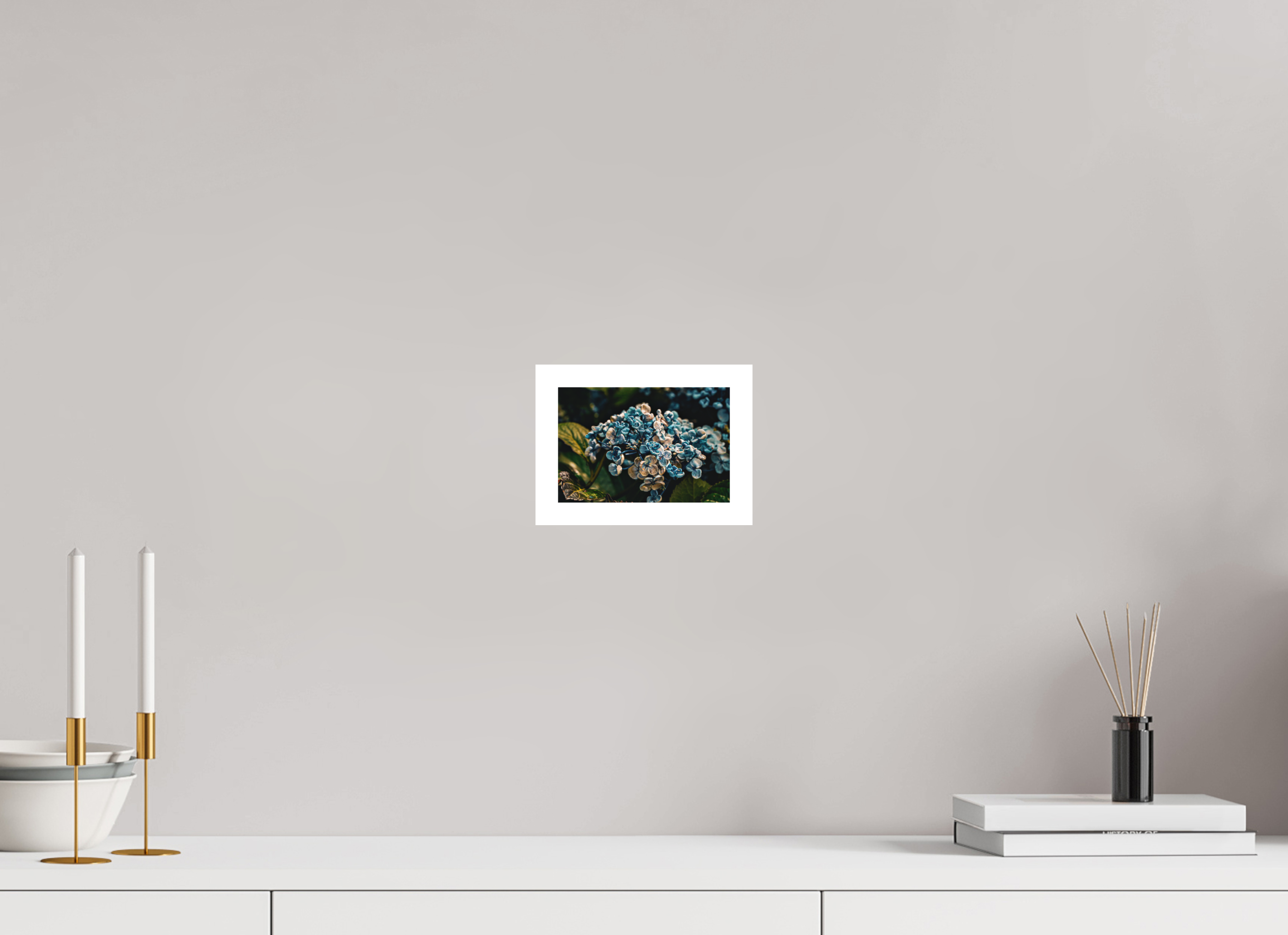 6 x 4″, Stand Alone Matte Print Blue (Runner Up Flowers)