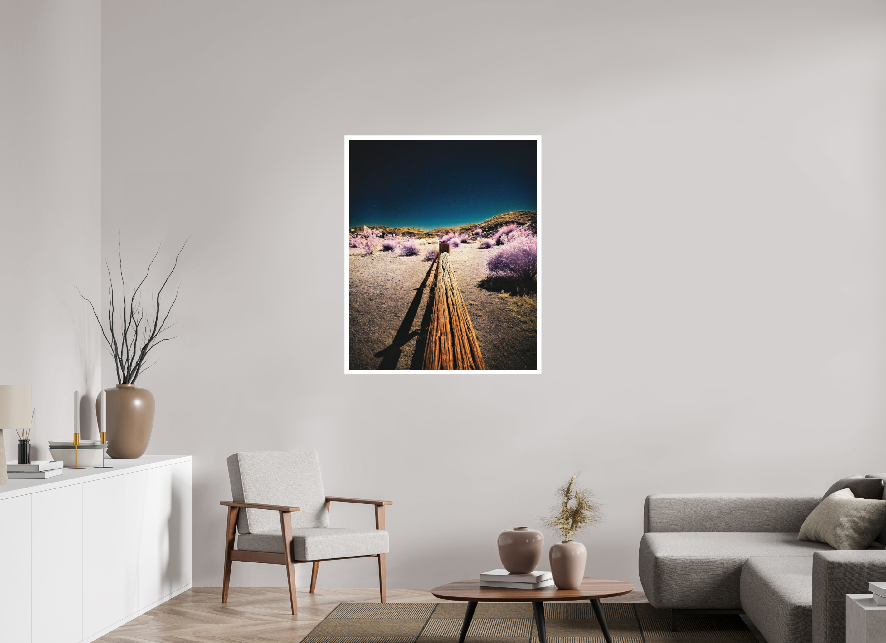 35 x 42.7″, Stand Alone Matte Print Spectrum on a fence