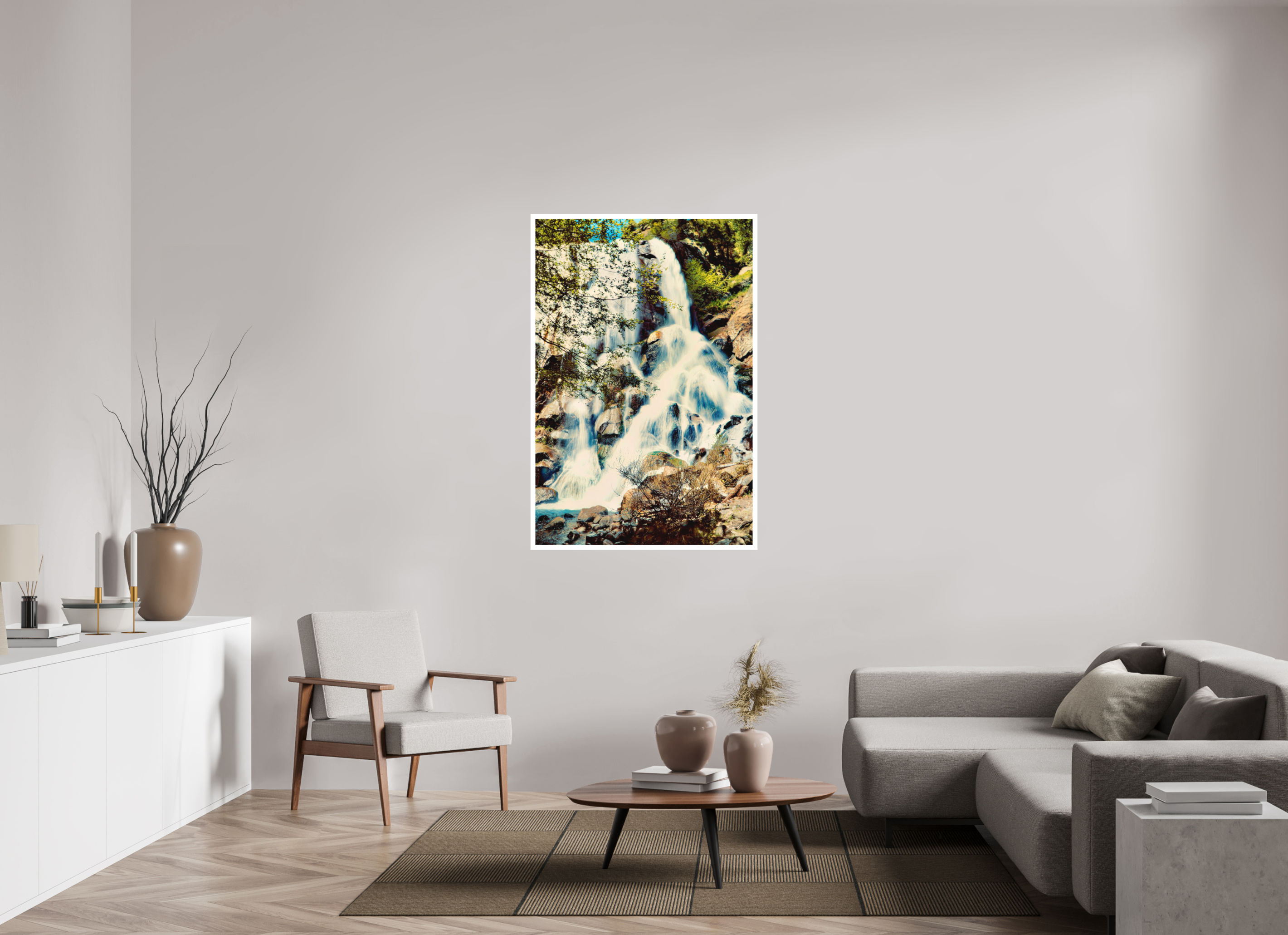 35 x 52.5″, Stand Alone Matte Print Grizzly Falls