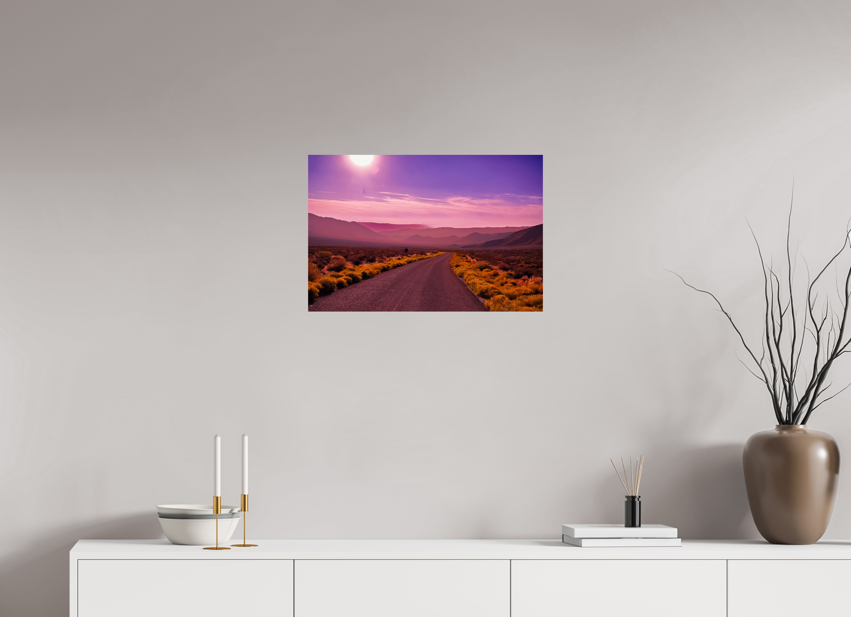 23.9 x 16″, FineArt Pearl Paper on Aluminum Dibond Desert in Pinks