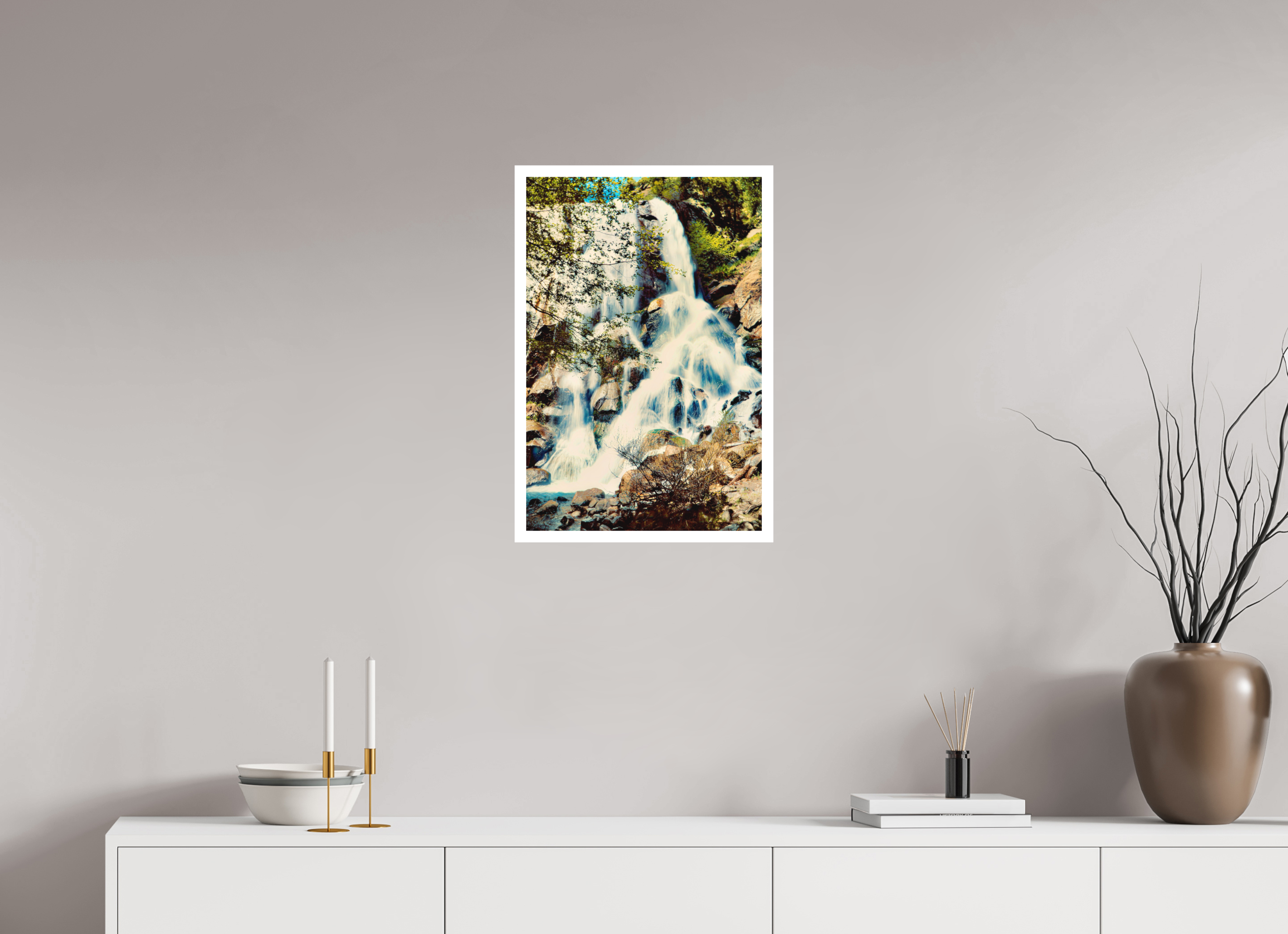 16 x 24″, Stand Alone Matte Print Grizzly Falls