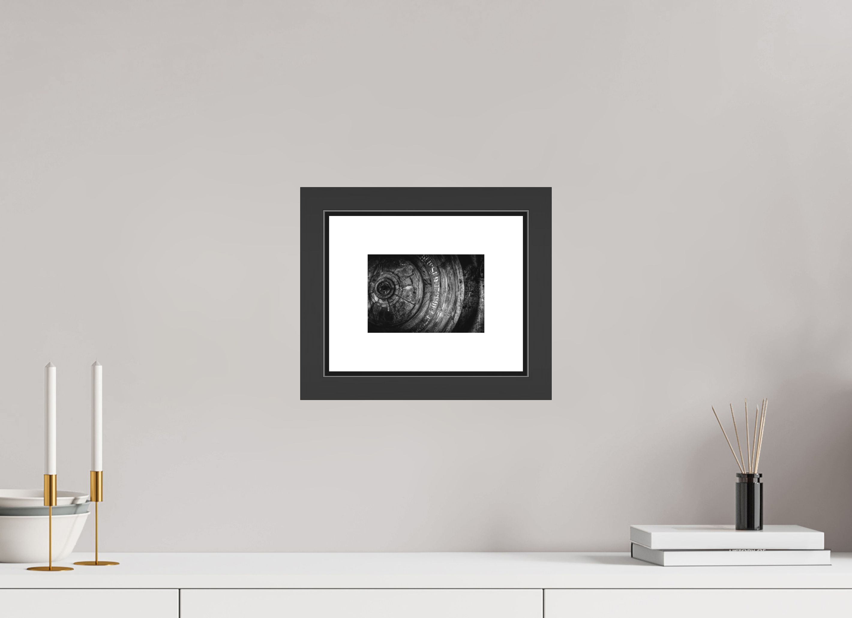 6 x 4″, BW - MATTE GLASS - 2" MOTIF - SHADOW FRAME House always wins