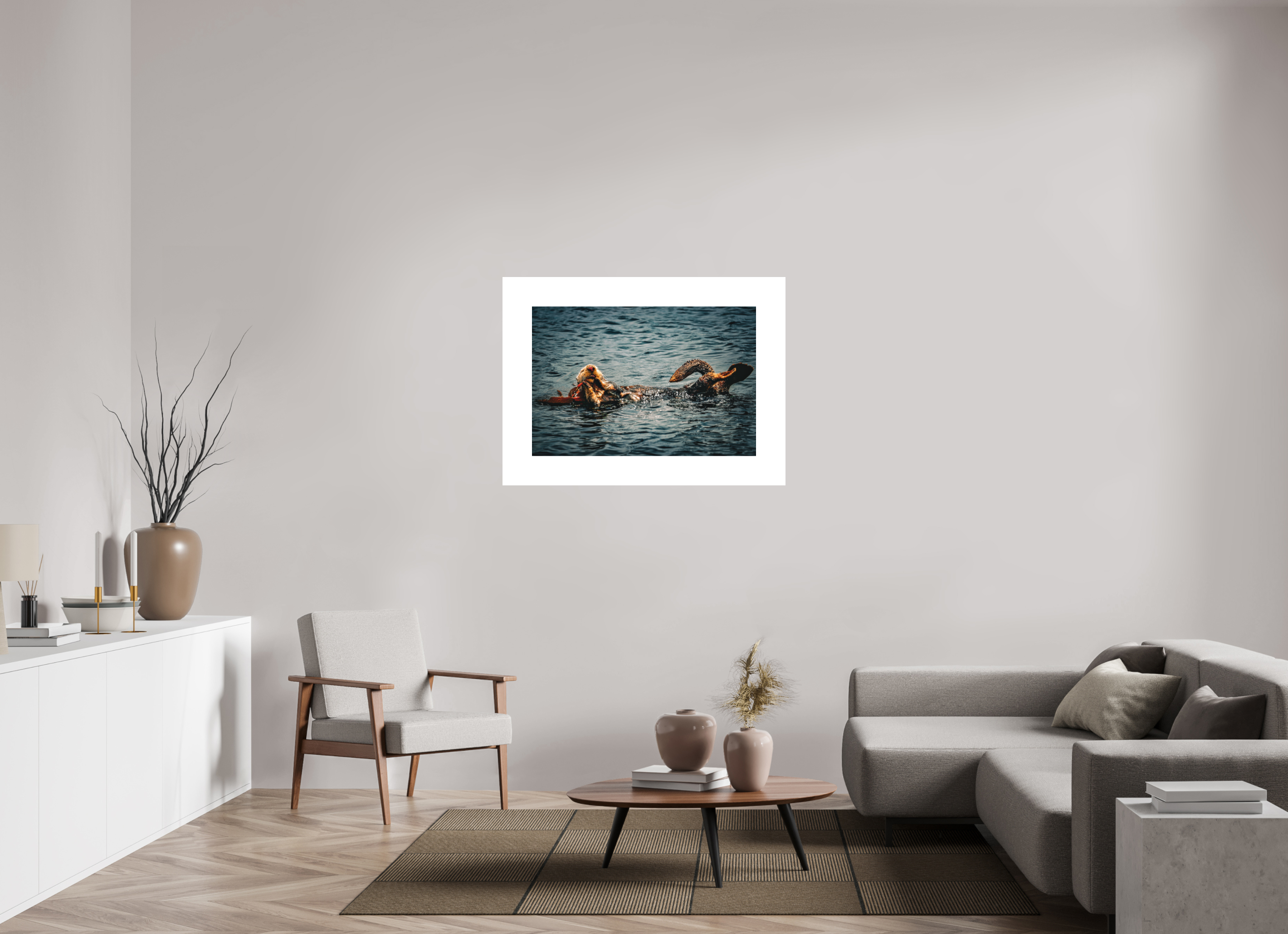 36 x 24″, Direct Print on Forex - Cheapest Option Real Otters of Morro Bay