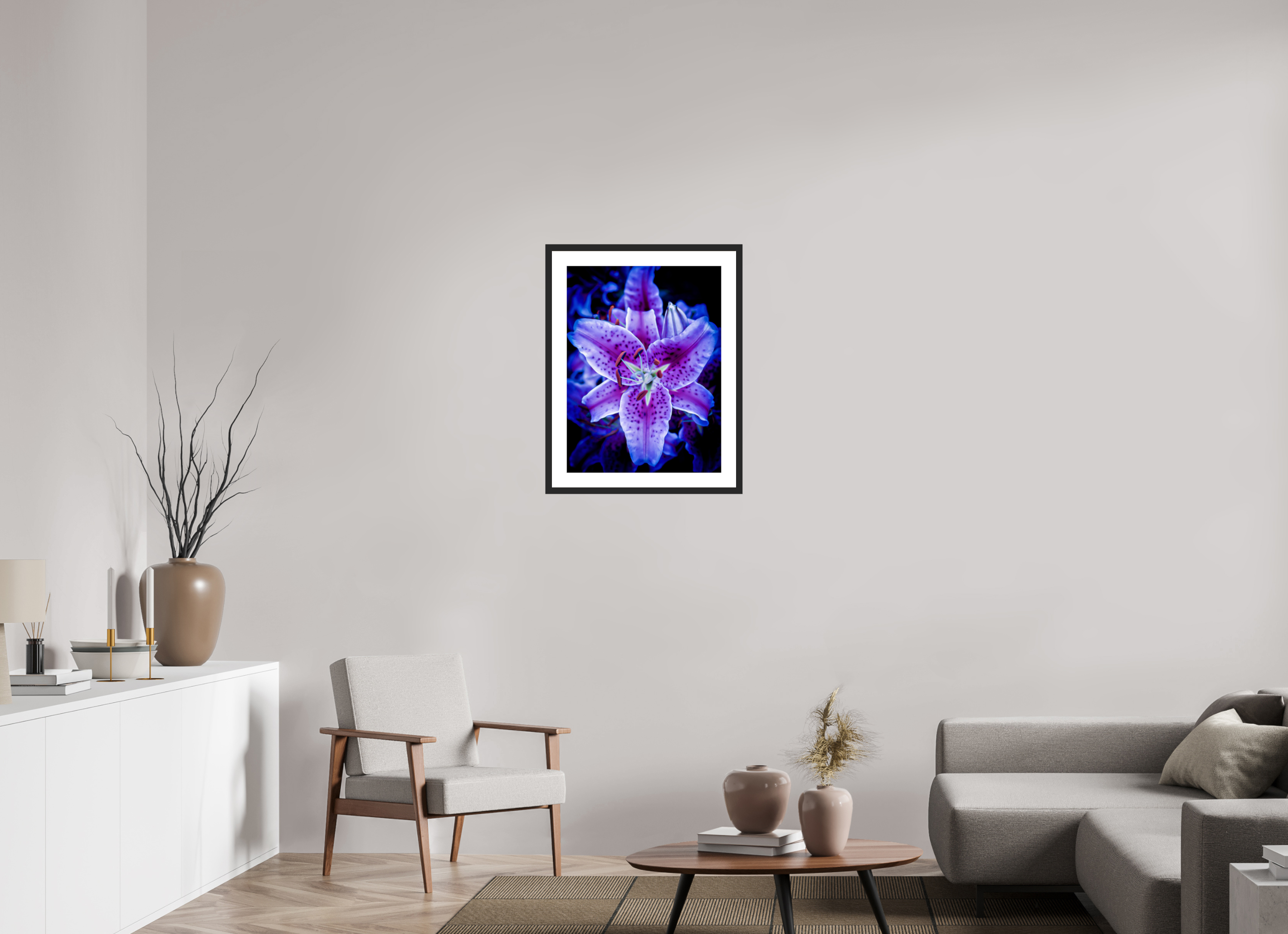 20 x 26.7″, Framed FineArt Pearl Paper Neon Purple