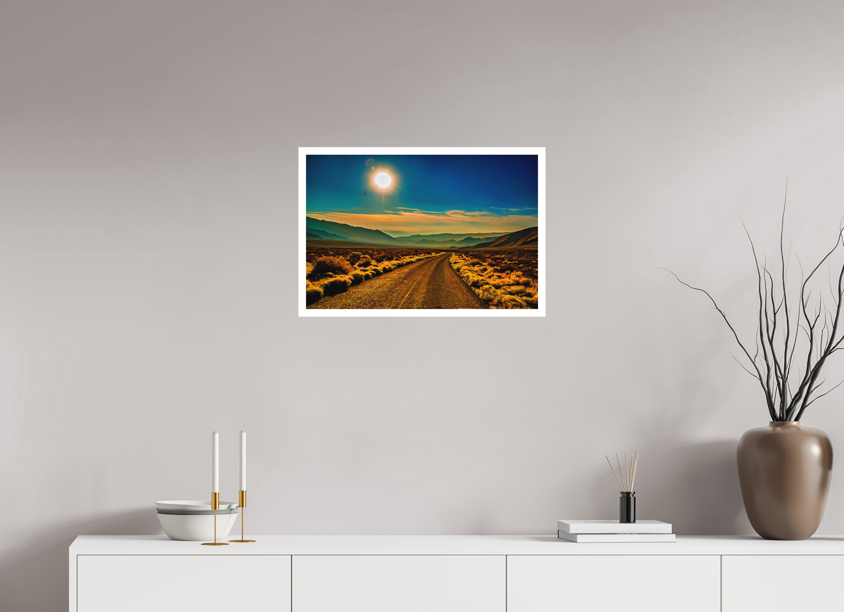 24 x 16″, Stand Alone Matte Print Desert Blues