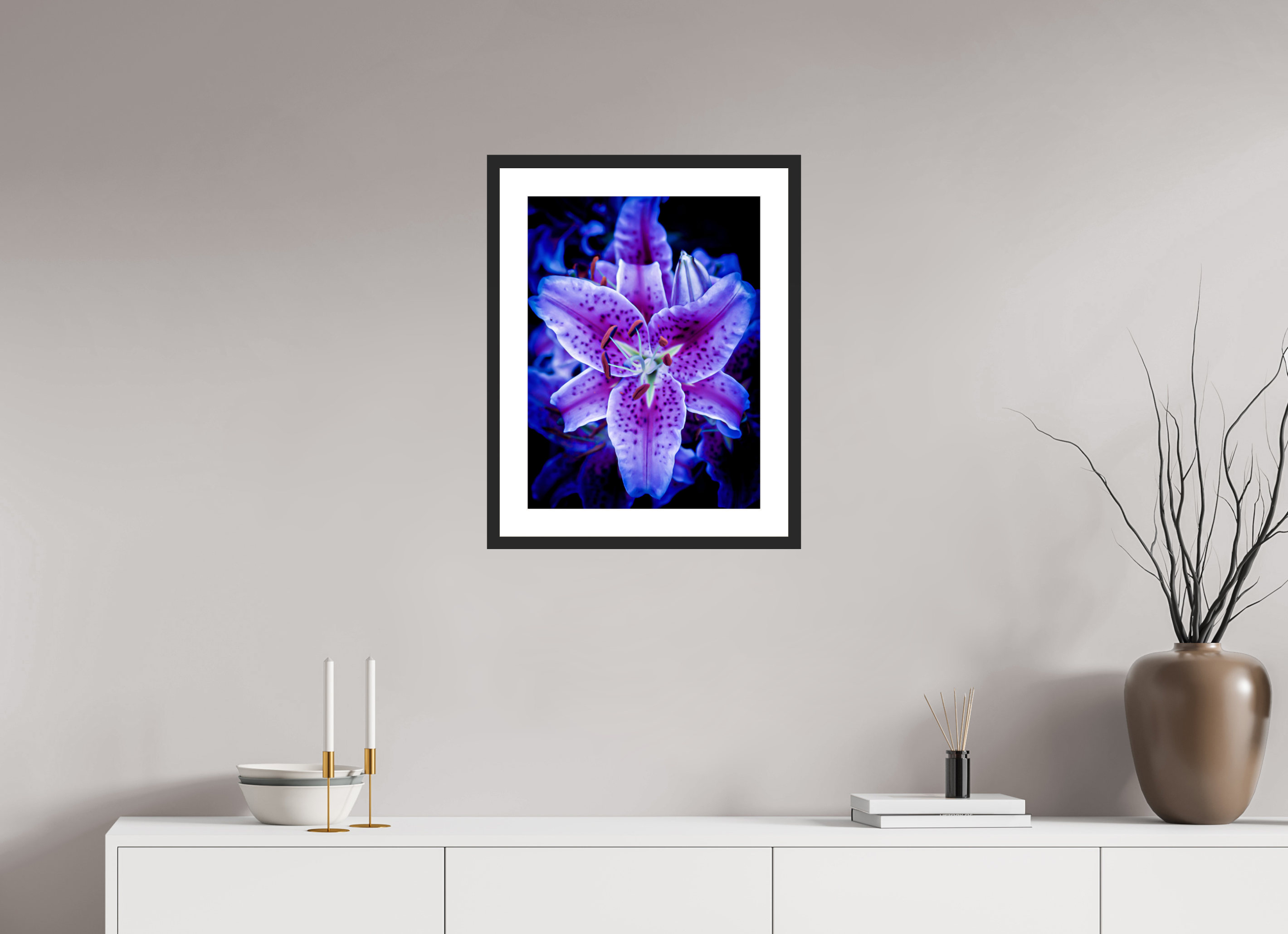 16 x 21.3″, Framed FineArt Pearl Paper Neon Purple