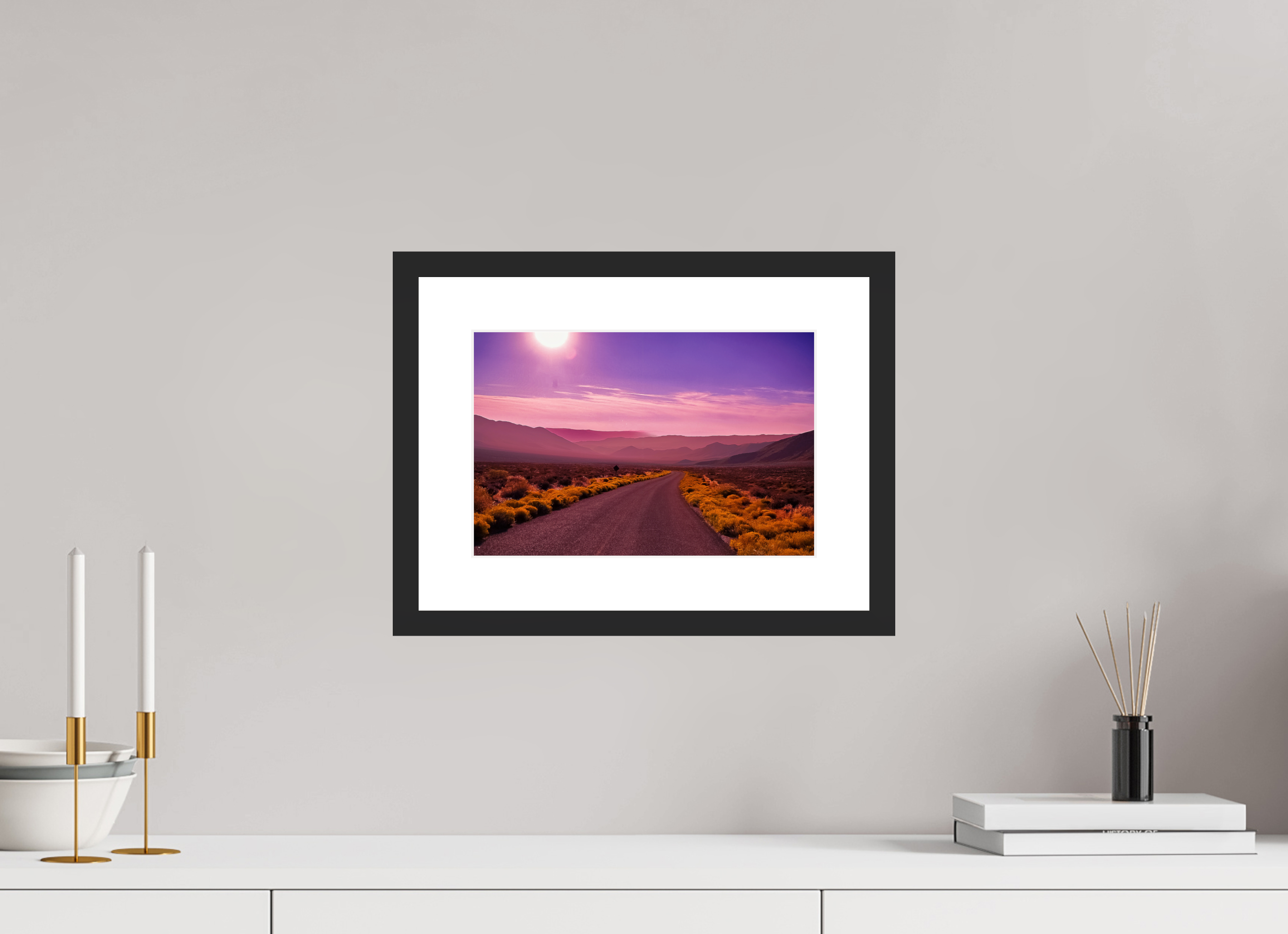 12 x 8″, Framed FineArt Pearl Paper Desert in Pinks