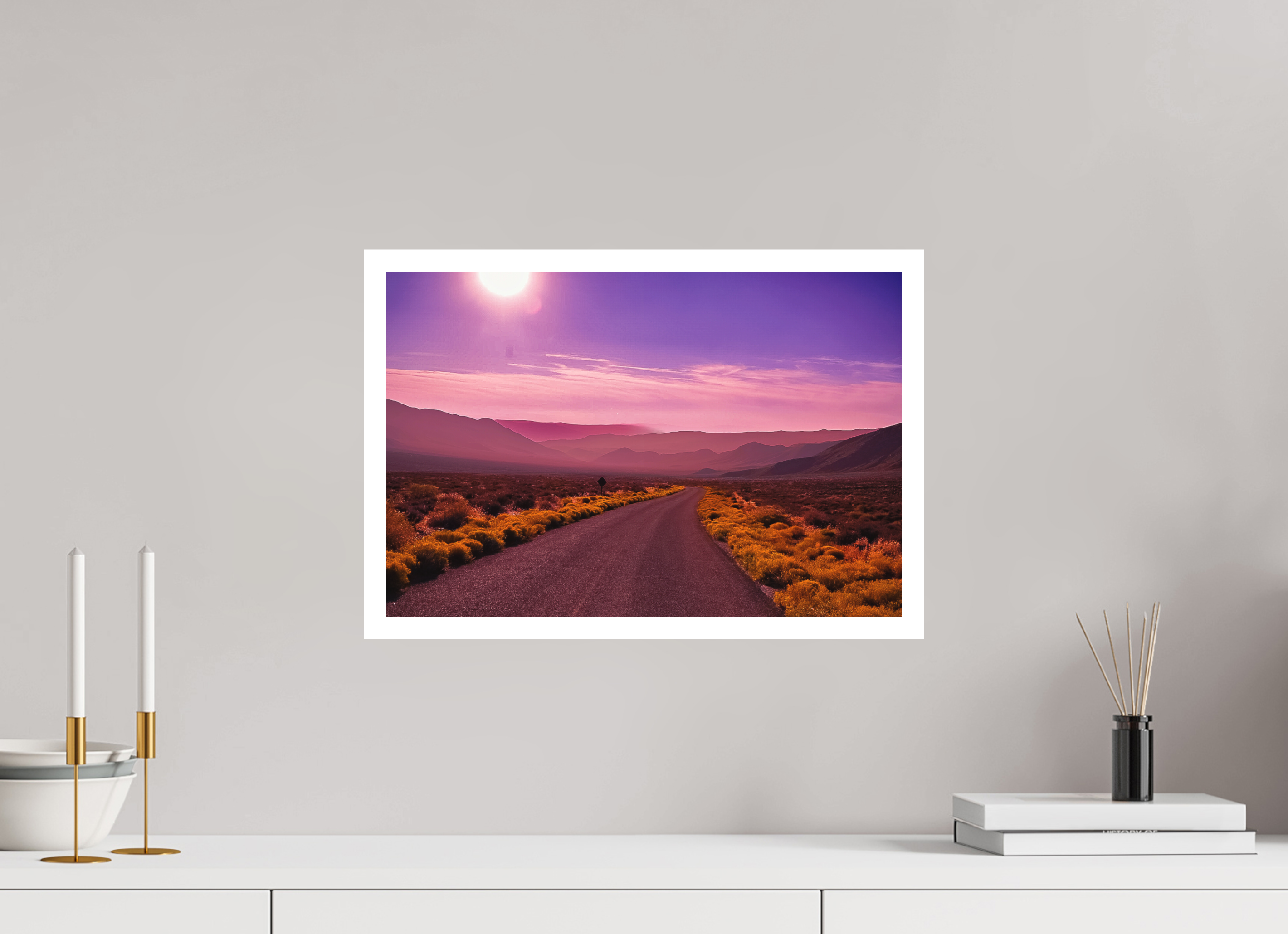 18 x 12″, Stand Alone Matte Print Desert in Pinks