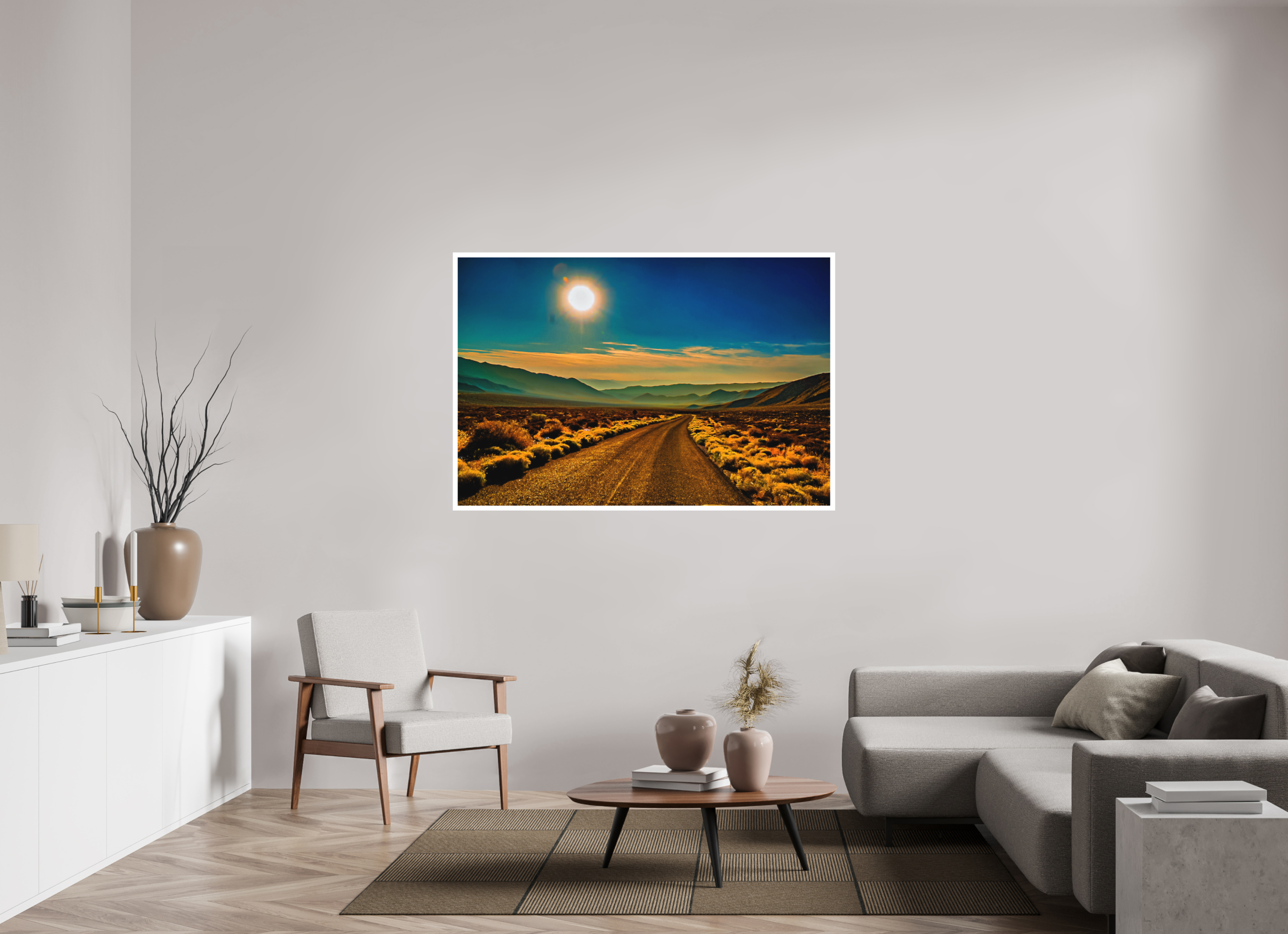60 x 40″, Stand Alone Matte Print Desert Blues