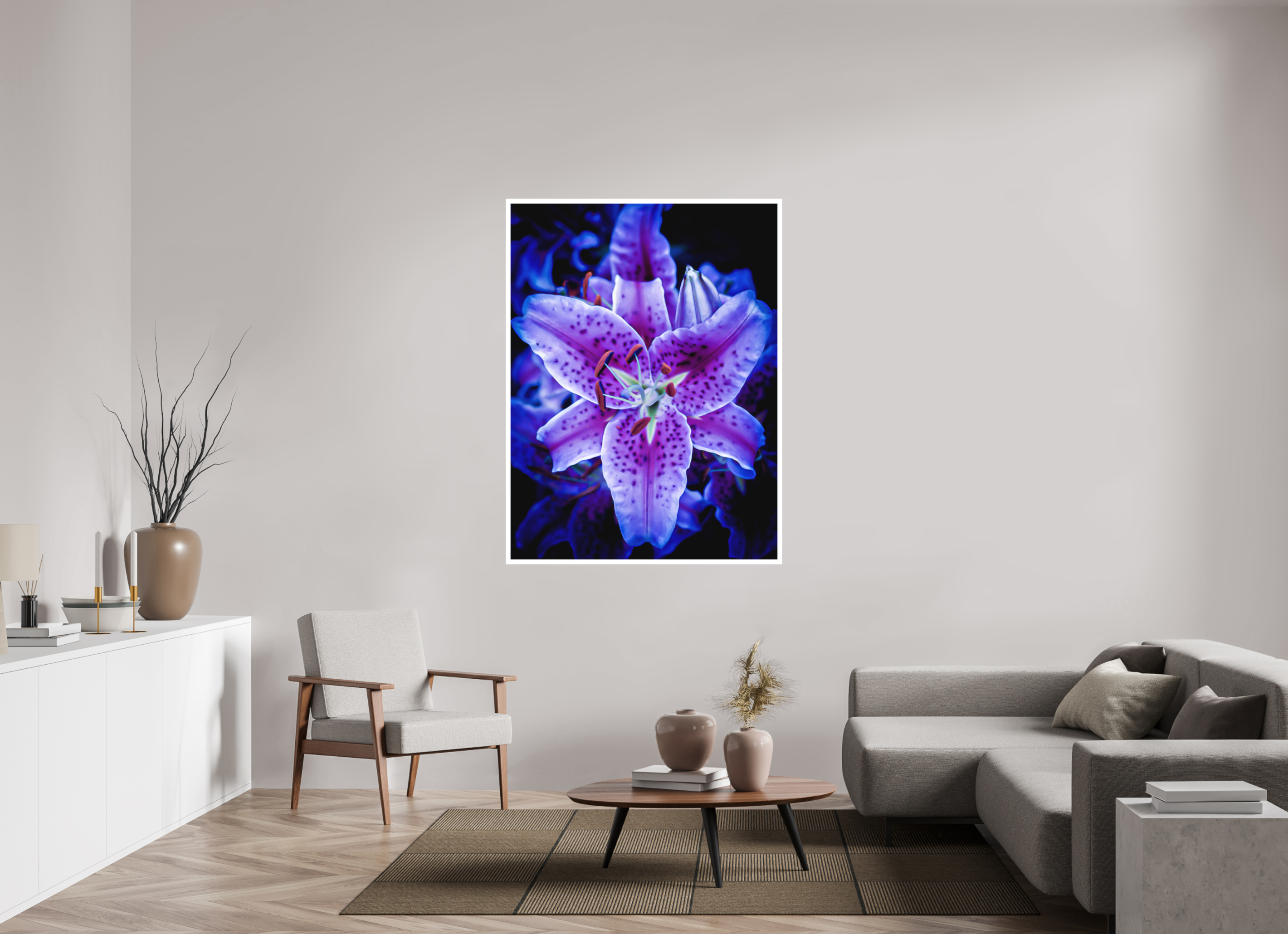 43 x 57.3″, Stand Alone Matte Print Neon Purple