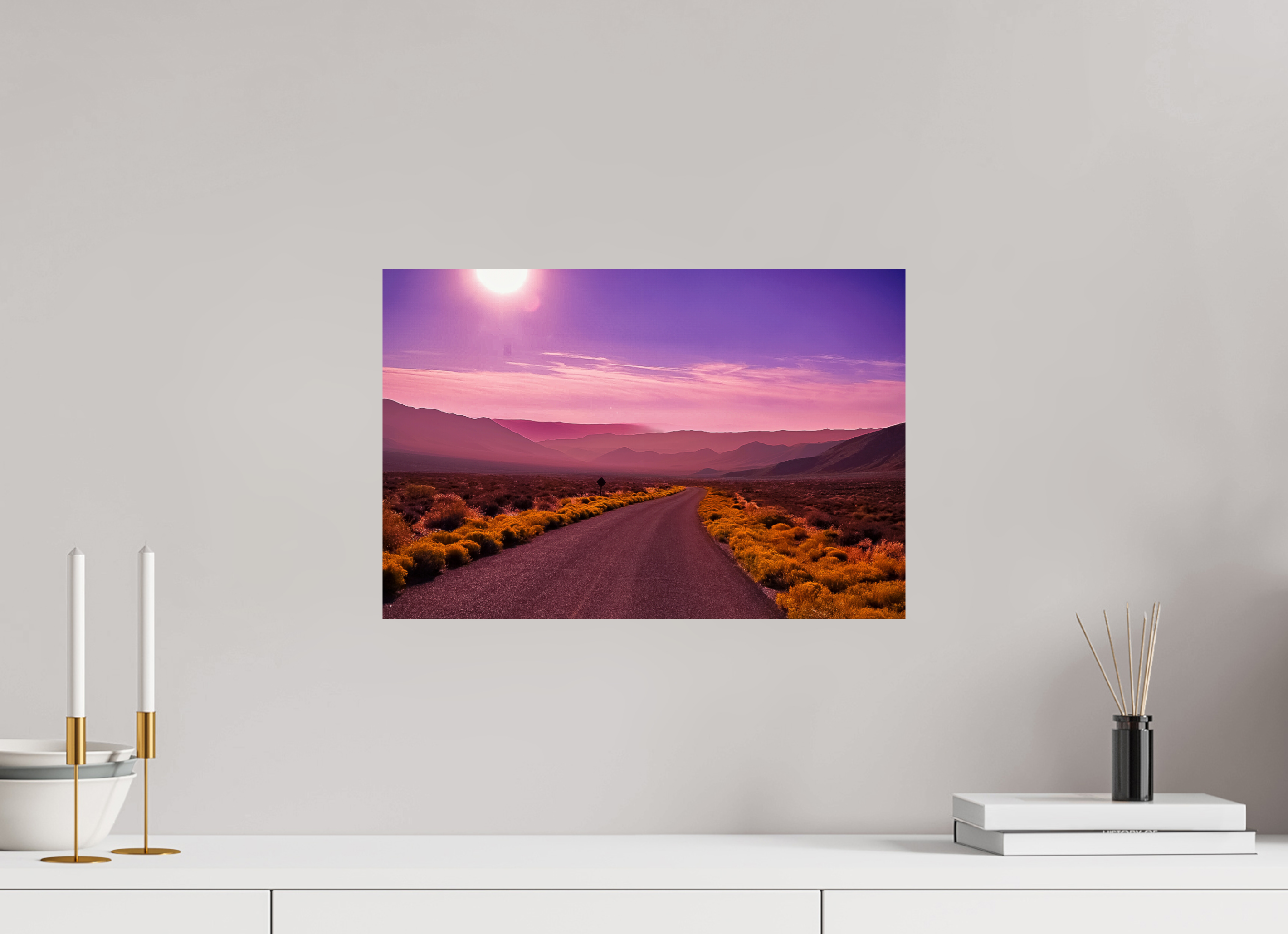 18 x 12″, FineArt Pearl Paper on Aluminum Dibond Desert in Pinks