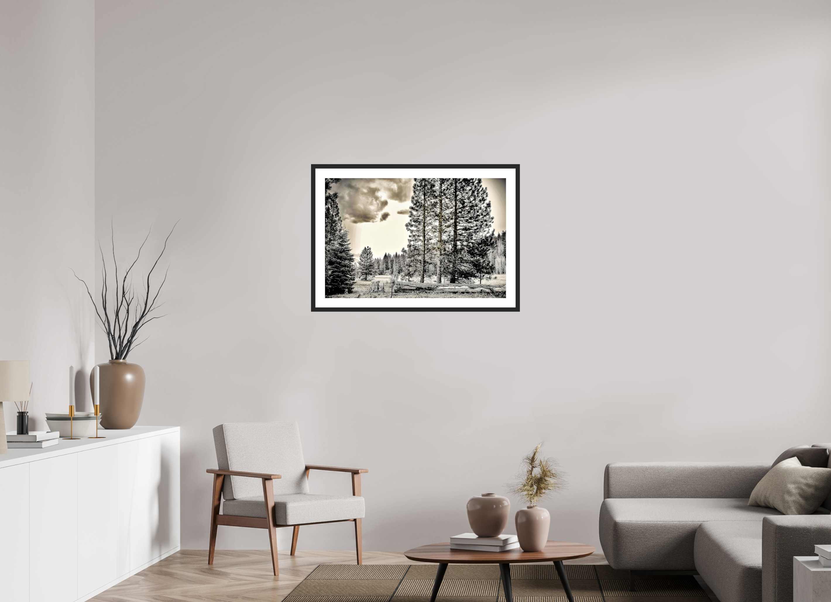 36 x 24″, Framed FineArt Pearl Paper Sequoia in Sepia