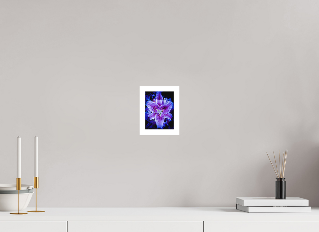 4 x 5.3″, Stand Alone Matte Print Neon Purple