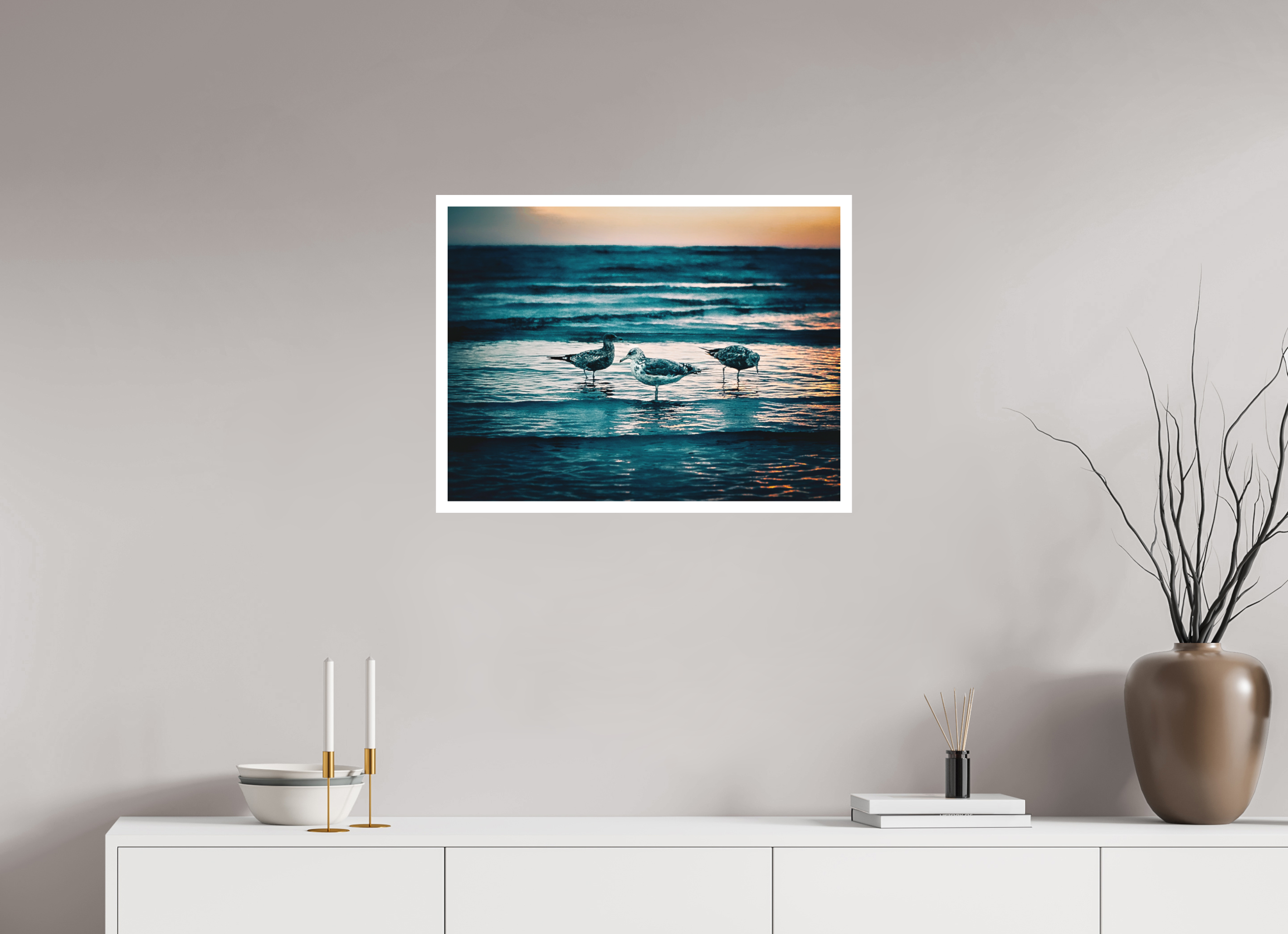 26.7 x 20″, Stand Alone Matte Print Moonlight Surf