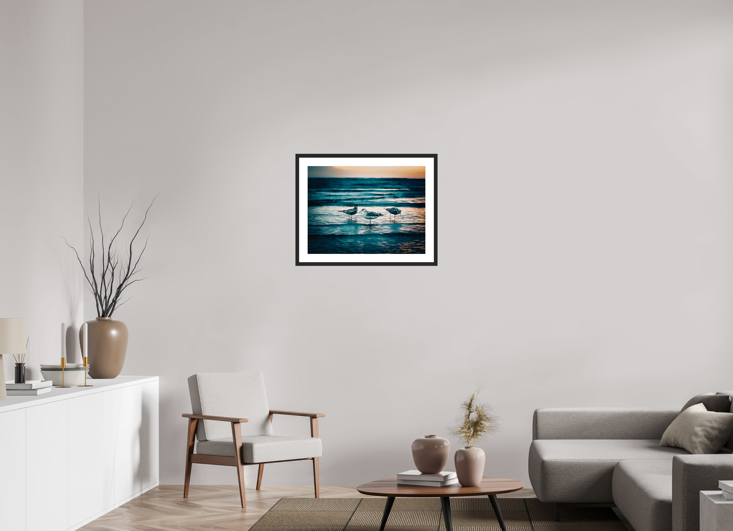 26.7 x 20″, Framed FineArt Pearl Paper Moonlight Surf