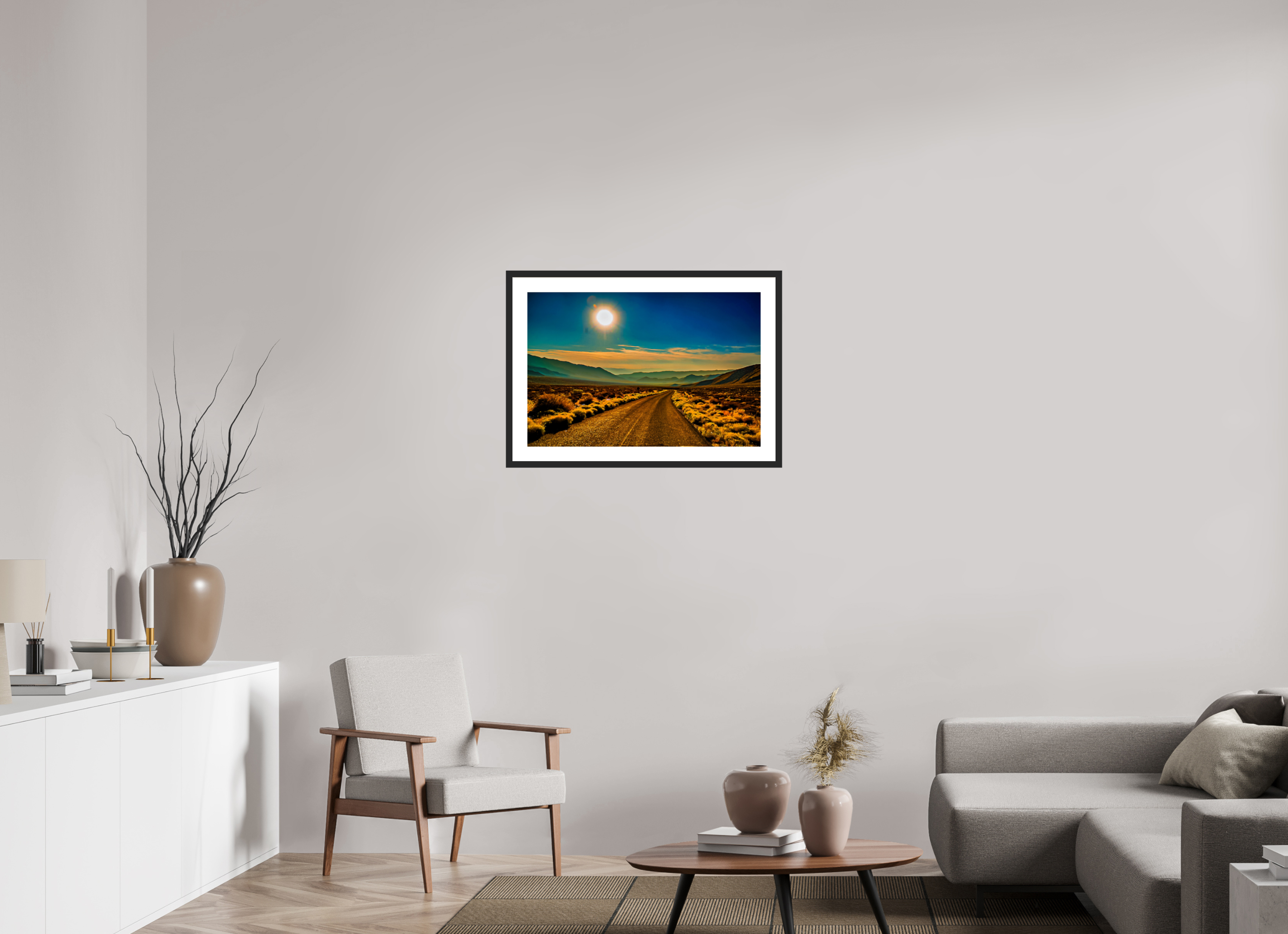 30 x 20″, Framed FineArt Pearl Paper Desert Blues