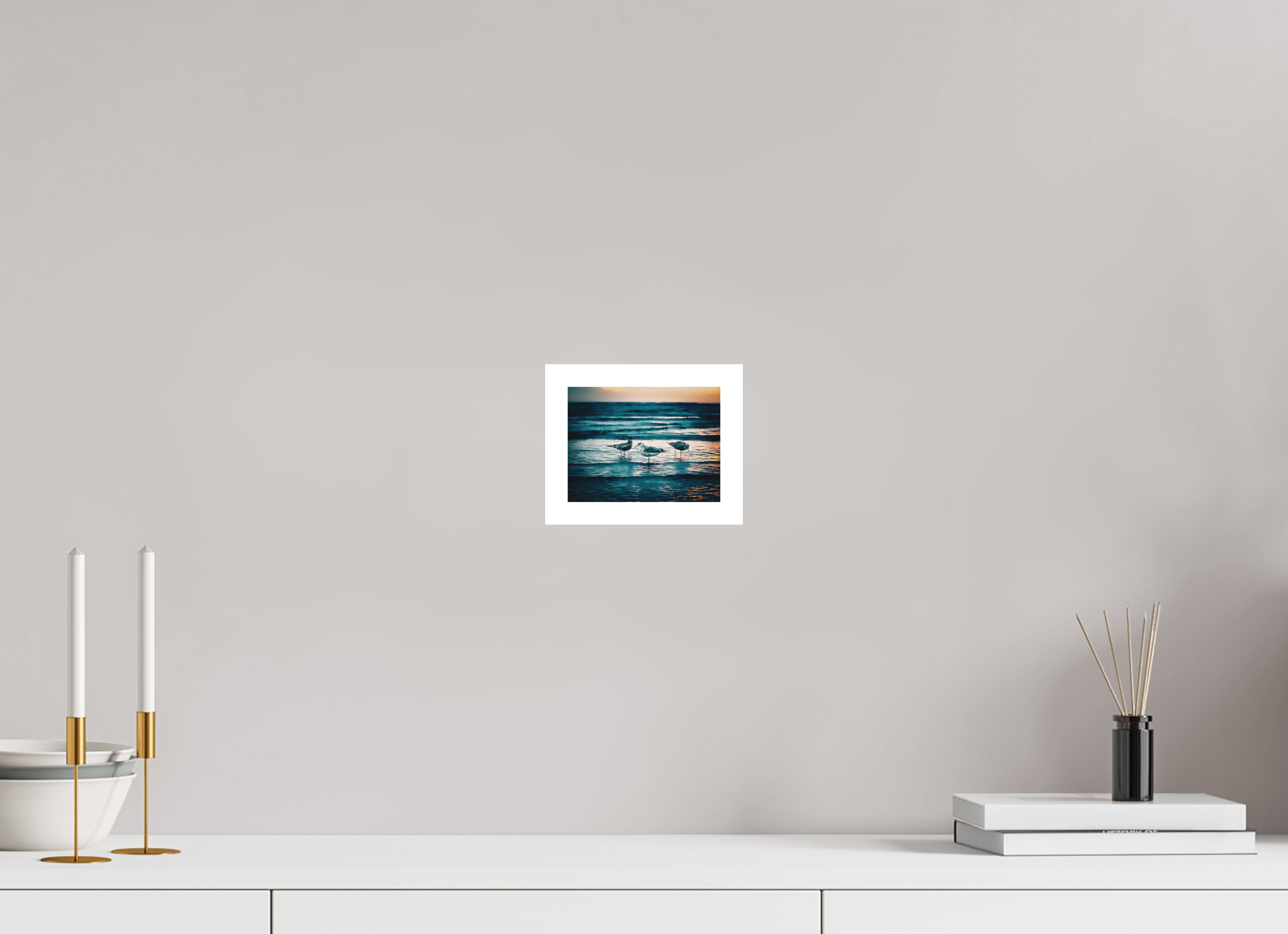 5.3 x 4″, Stand Alone Matte Print Moonlight Surf