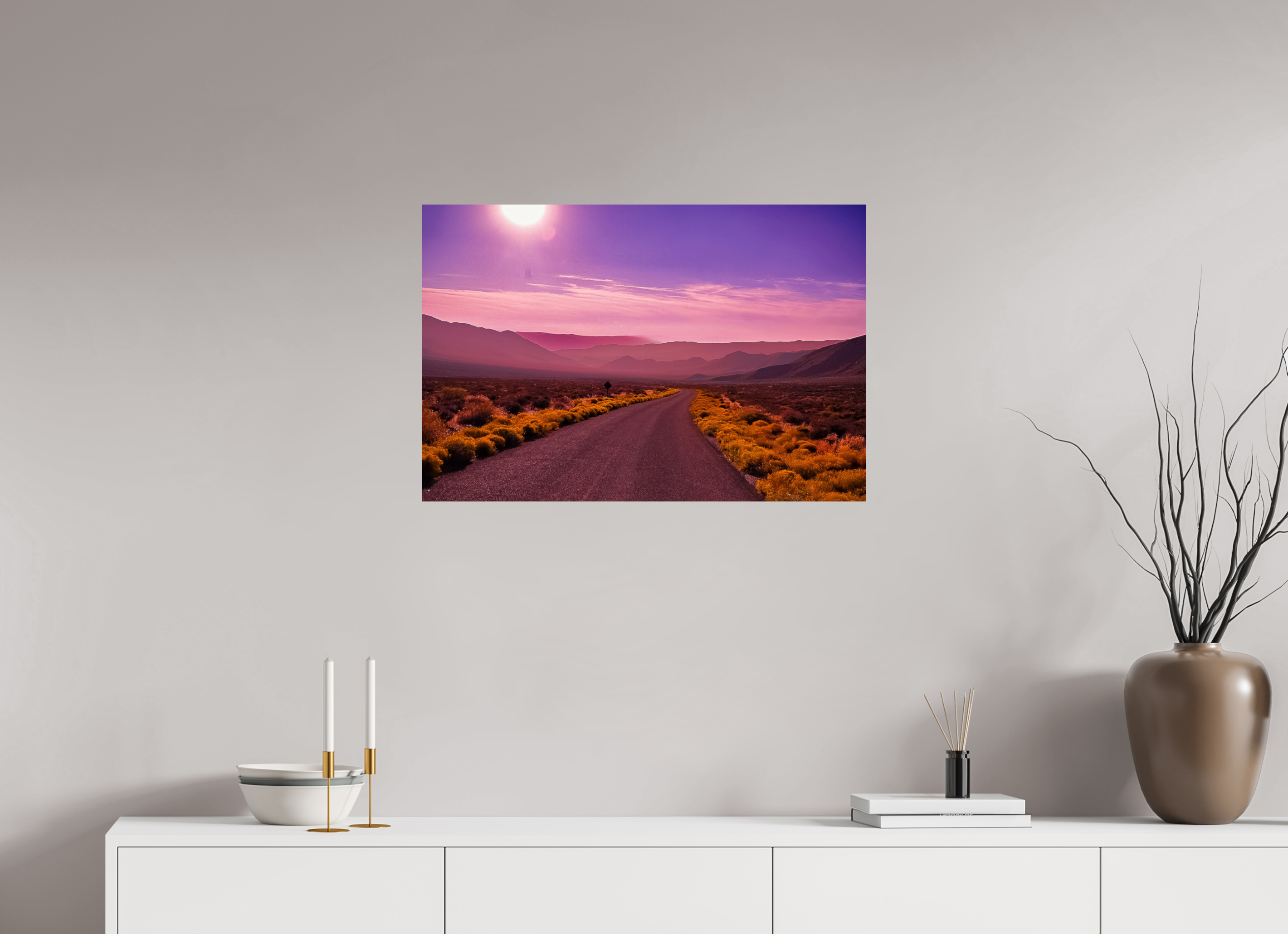 29.9 x 20″, FineArt Pearl Paper on Aluminum Dibond Desert in Pinks