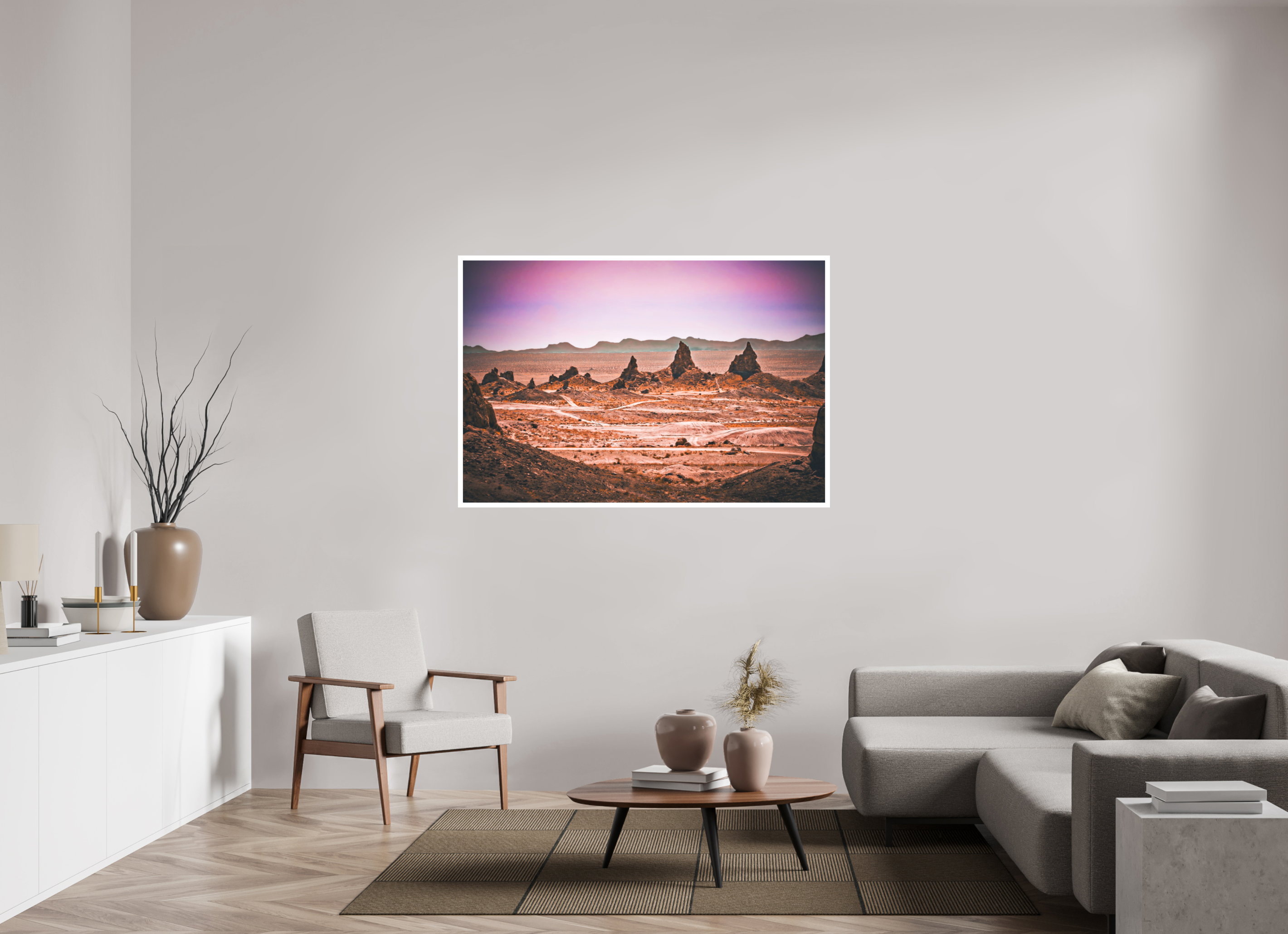 58.3 x 39″, Stand Alone Matte Print Pink Trona