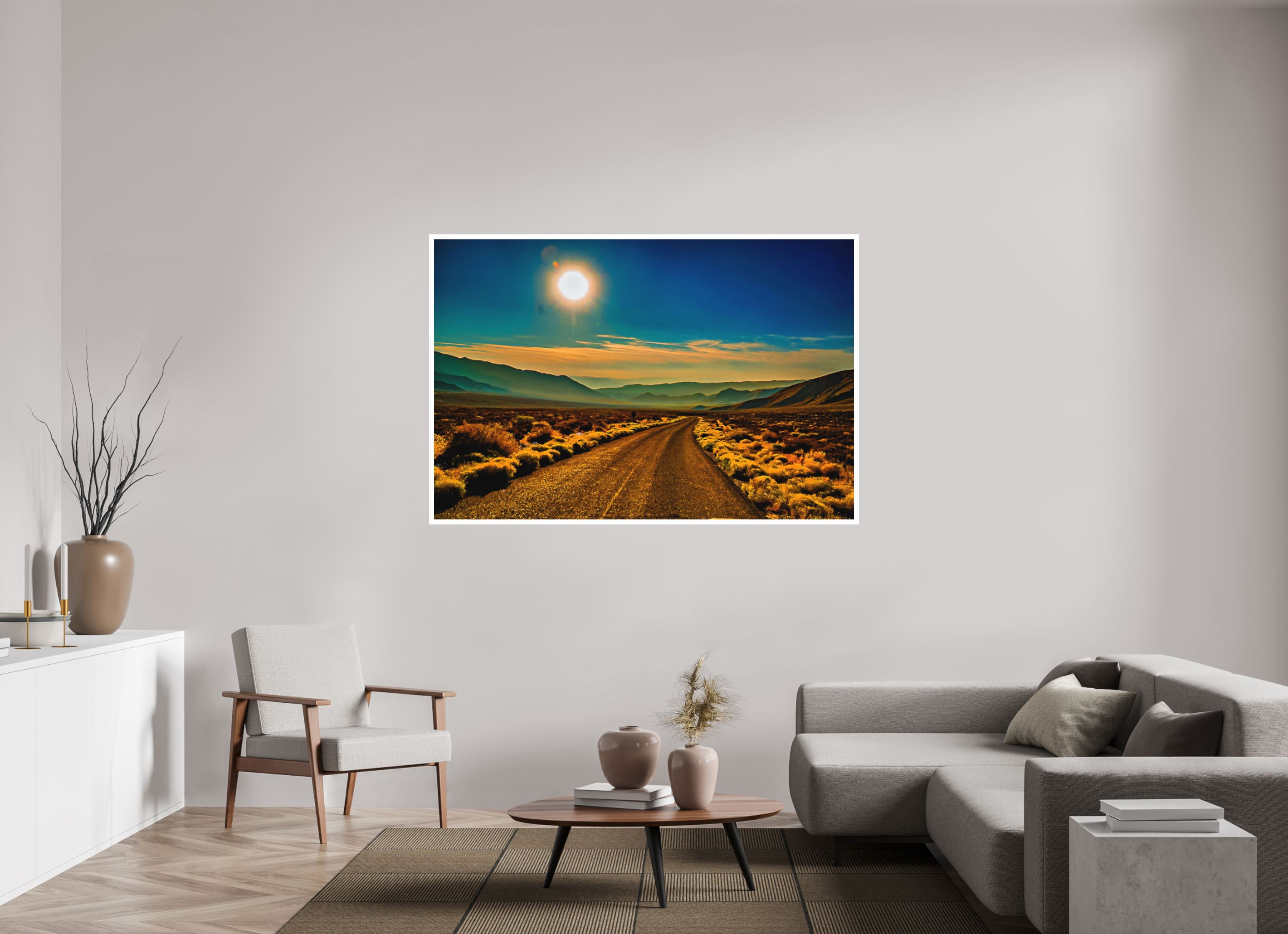 66 x 44″, Stand Alone Matte Print Desert Blues