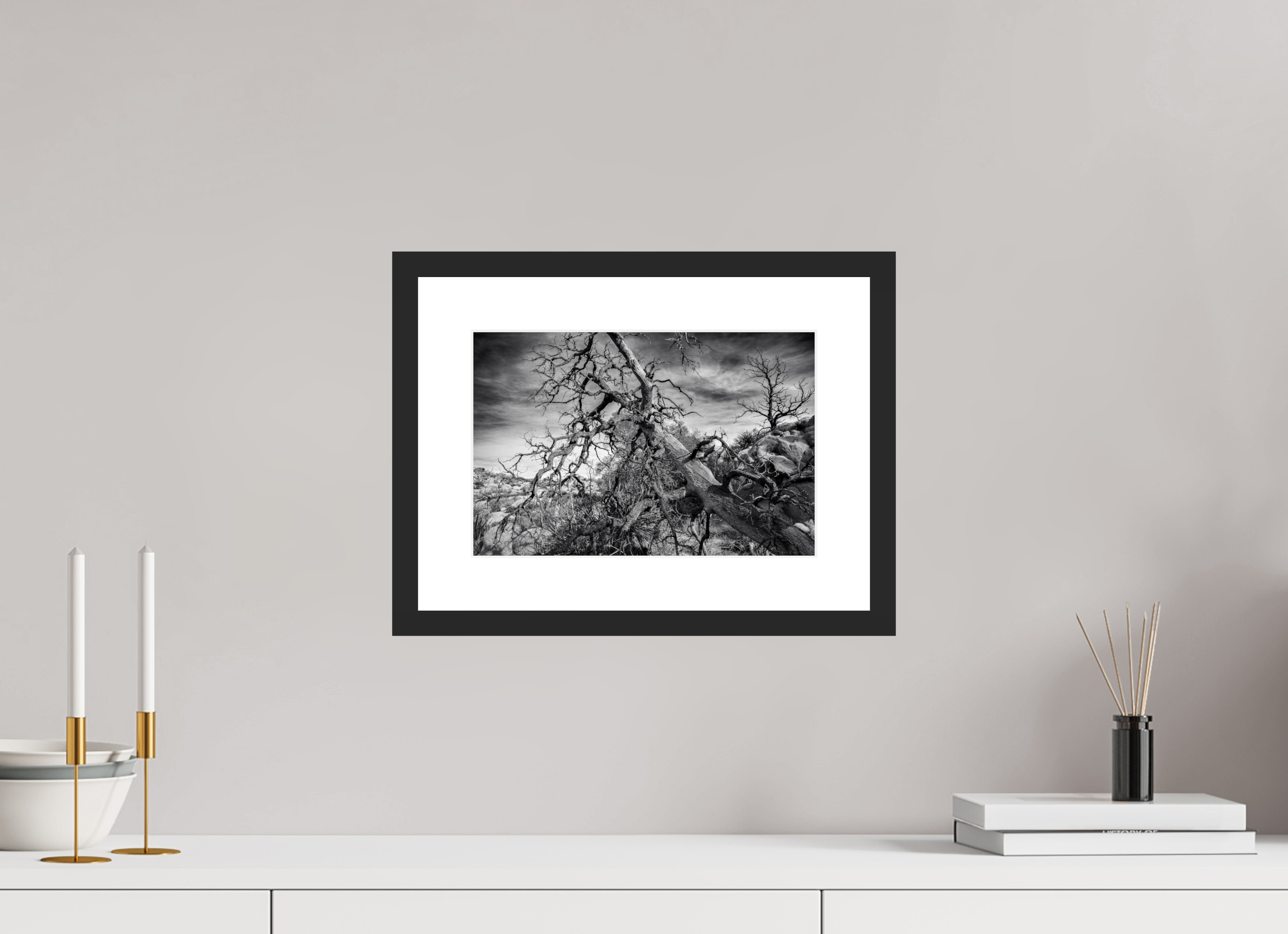 12 x 8″, Framed FineArt Pearl Paper Dramatic Tree Pt. 2