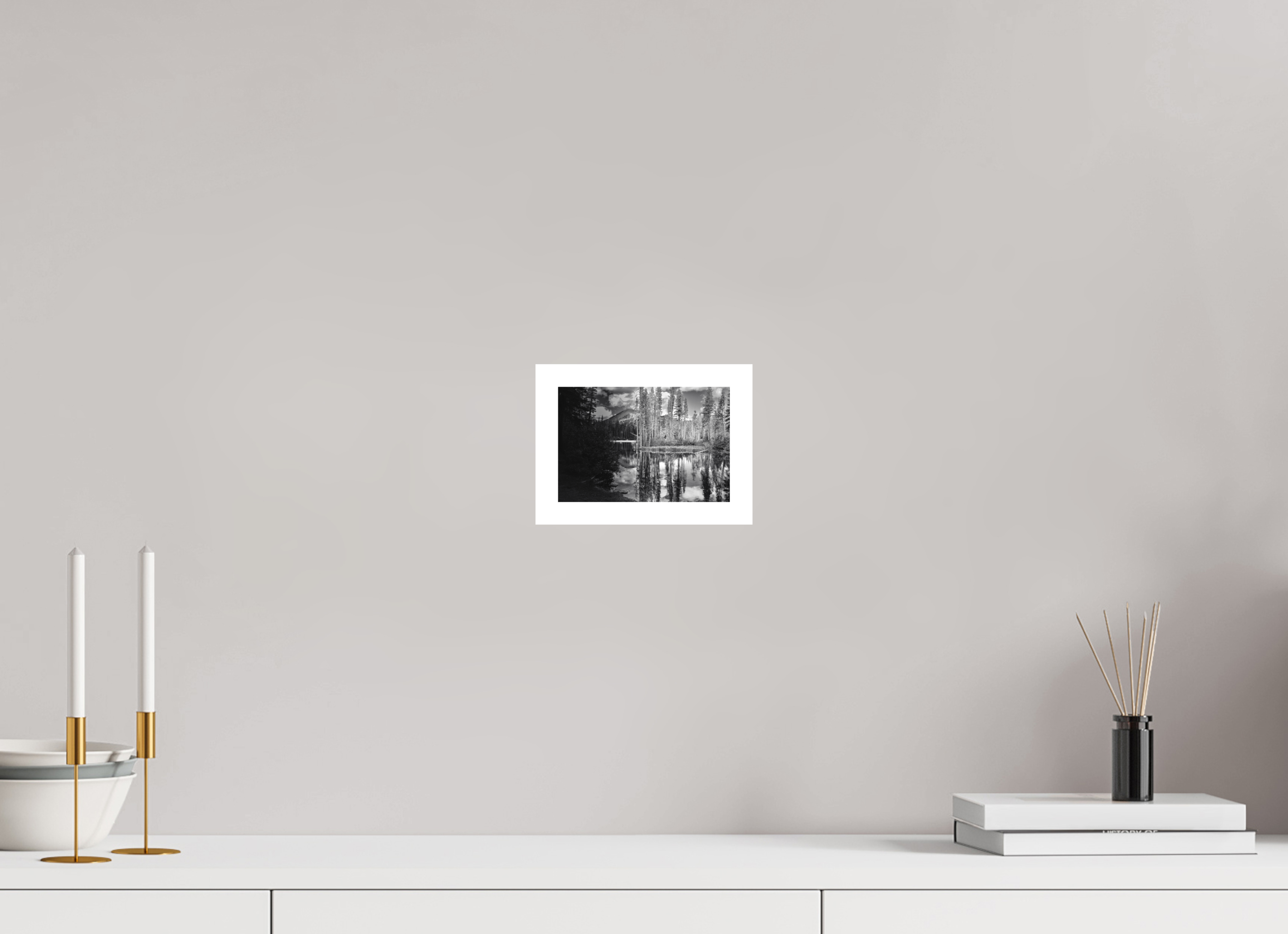 6 x 4″, Stand Alone Matte Print Mirror Lake