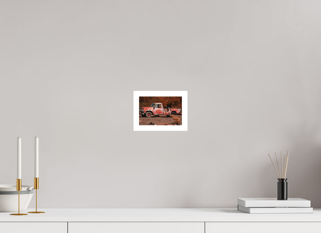 6 x 4″, Stand Alone Matte Print Red Truck
