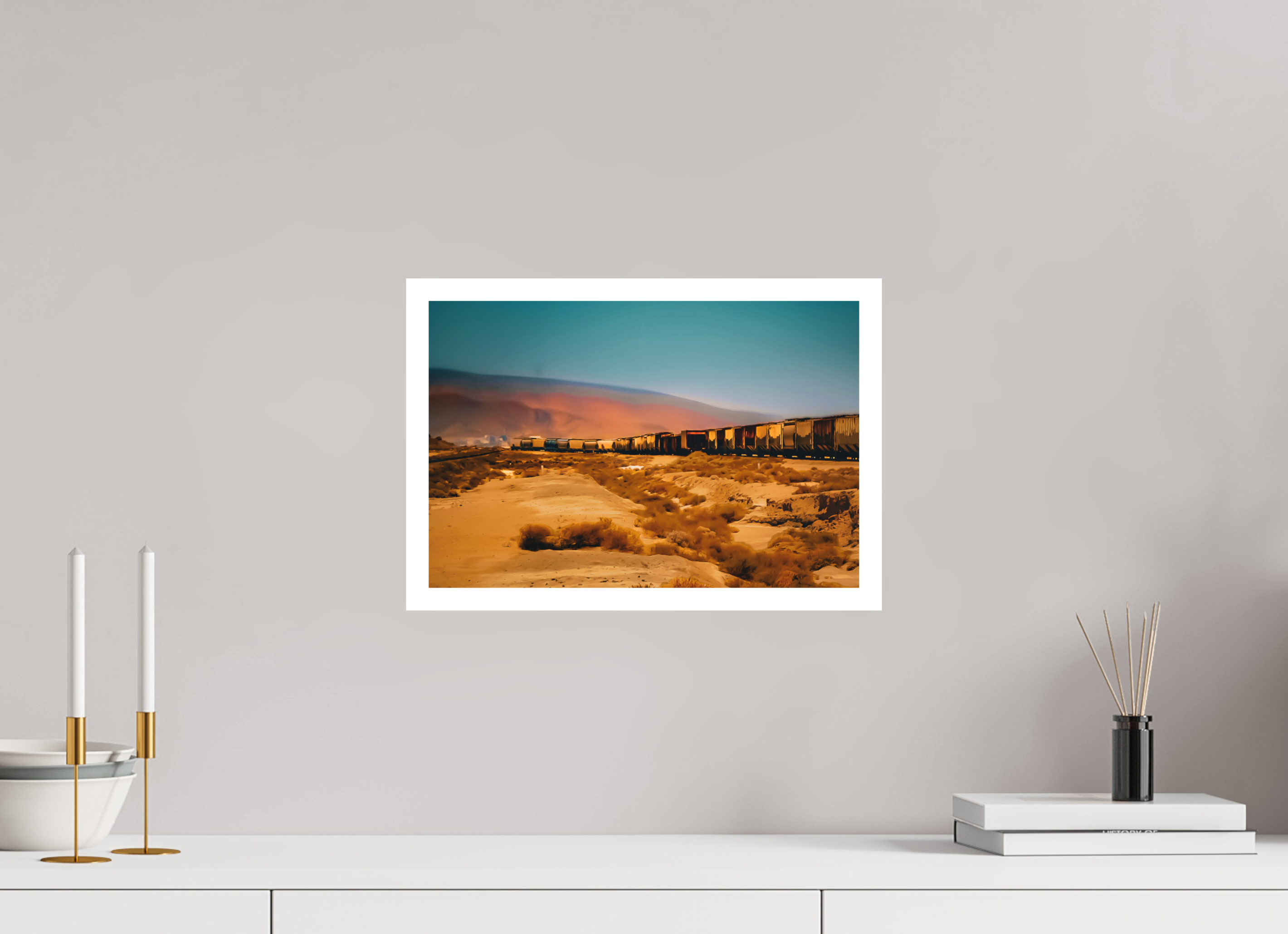 15 x 10″, Stand Alone Matte Print Dust Train