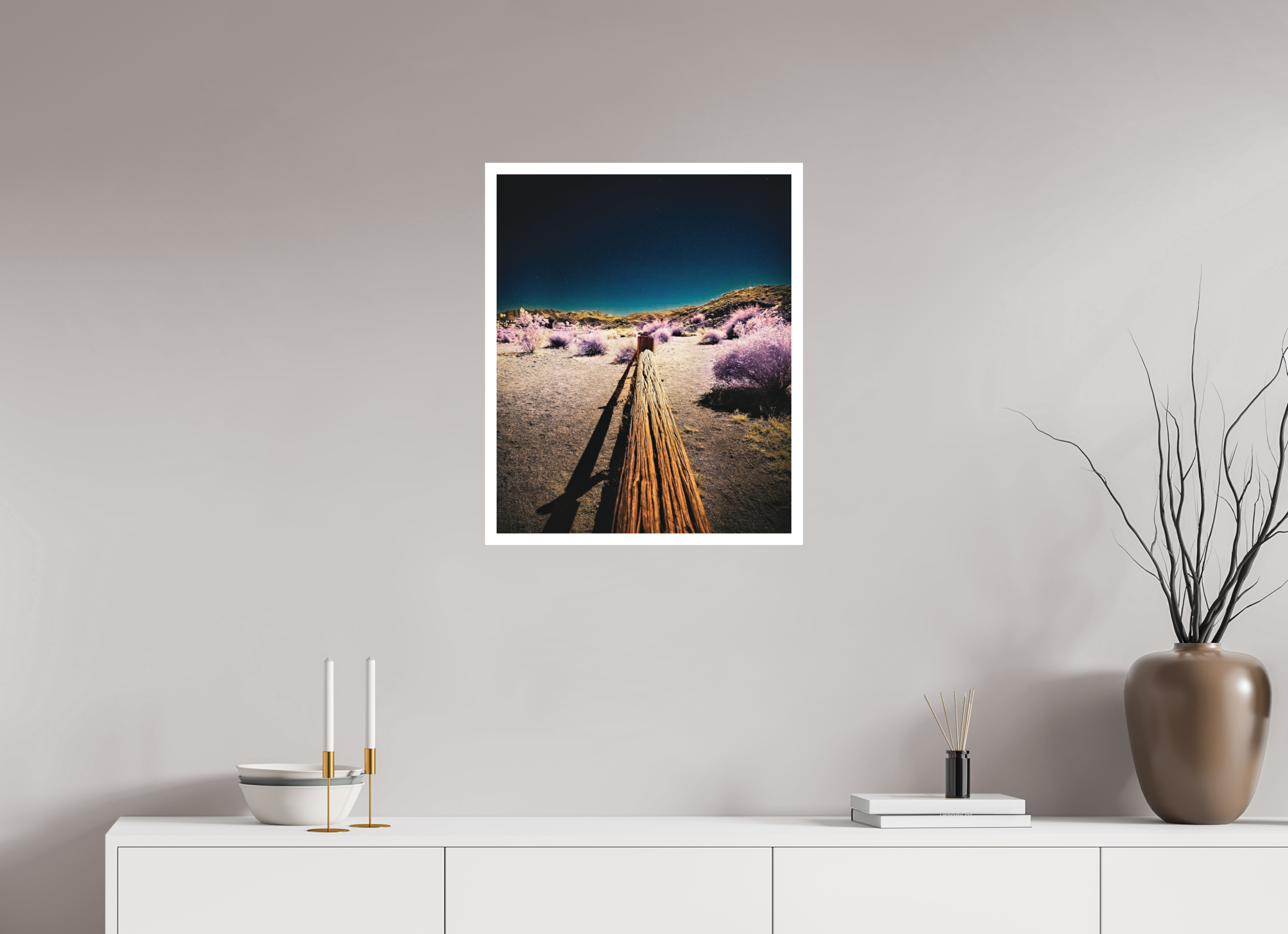 20 x 24.4″, Stand Alone Matte Print Spectrum on a fence