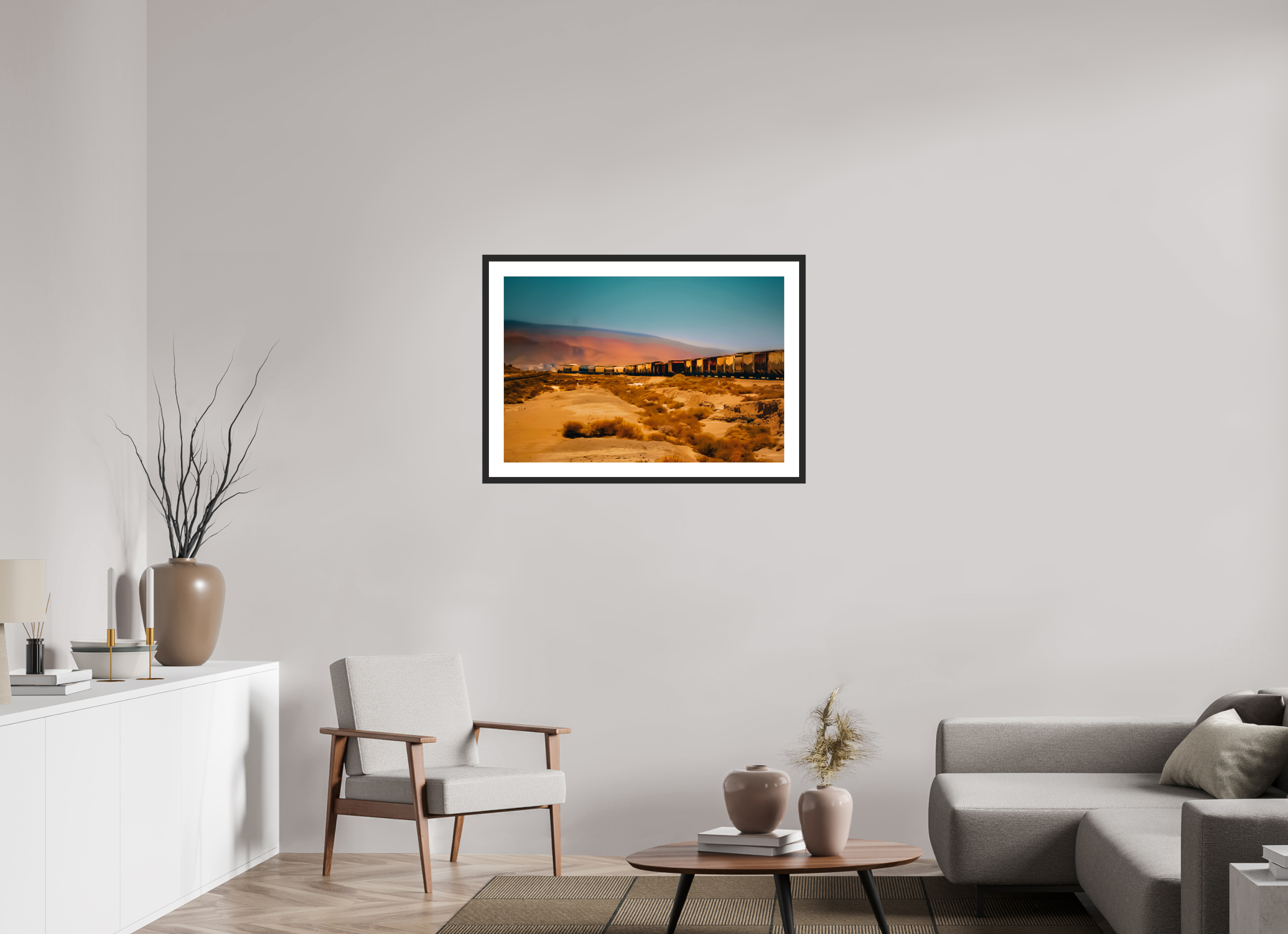 36 x 24″, Framed FineArt Pearl Paper Dust Train