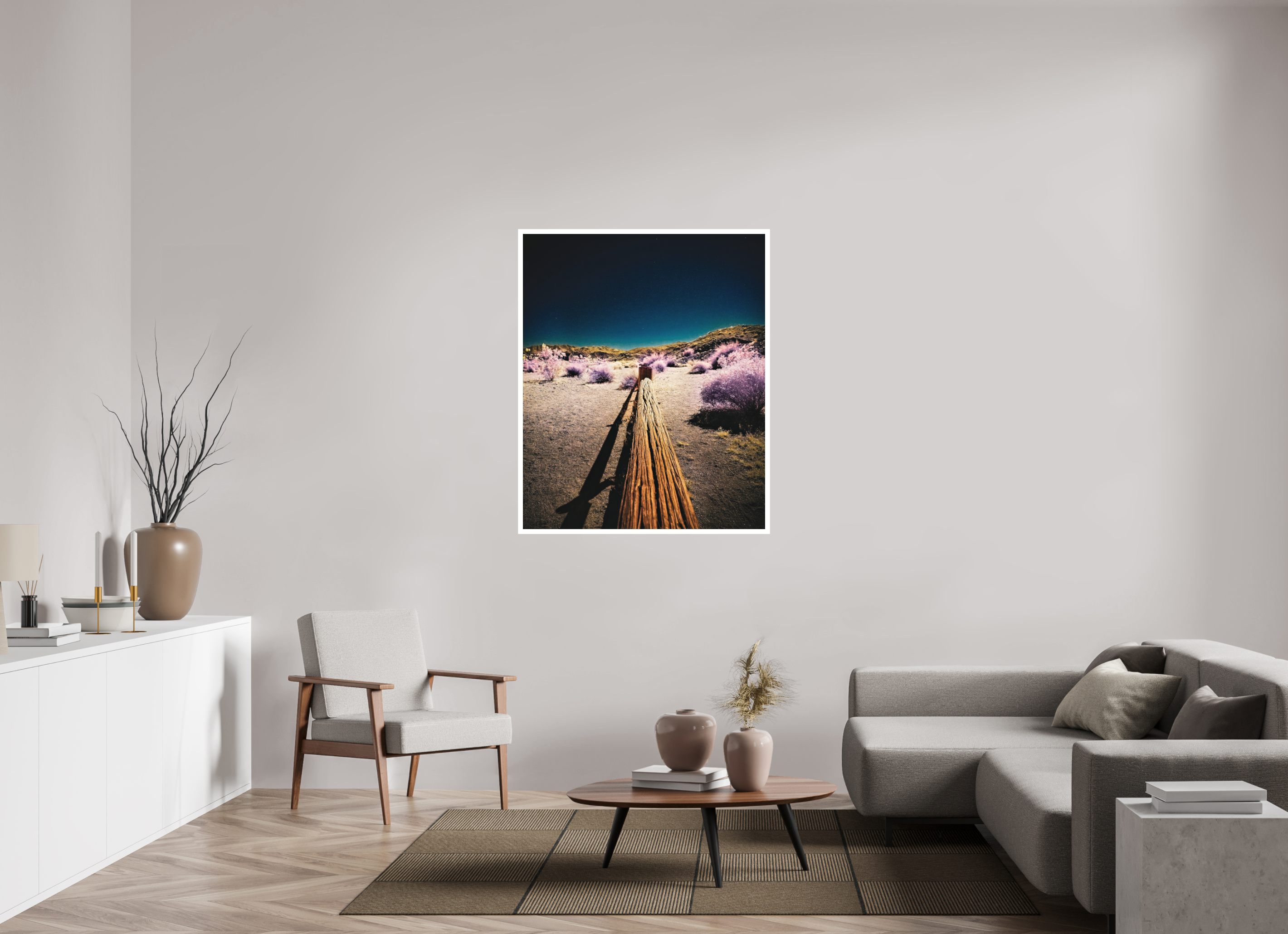 39 x 47.6″, Stand Alone Matte Print Spectrum on a fence