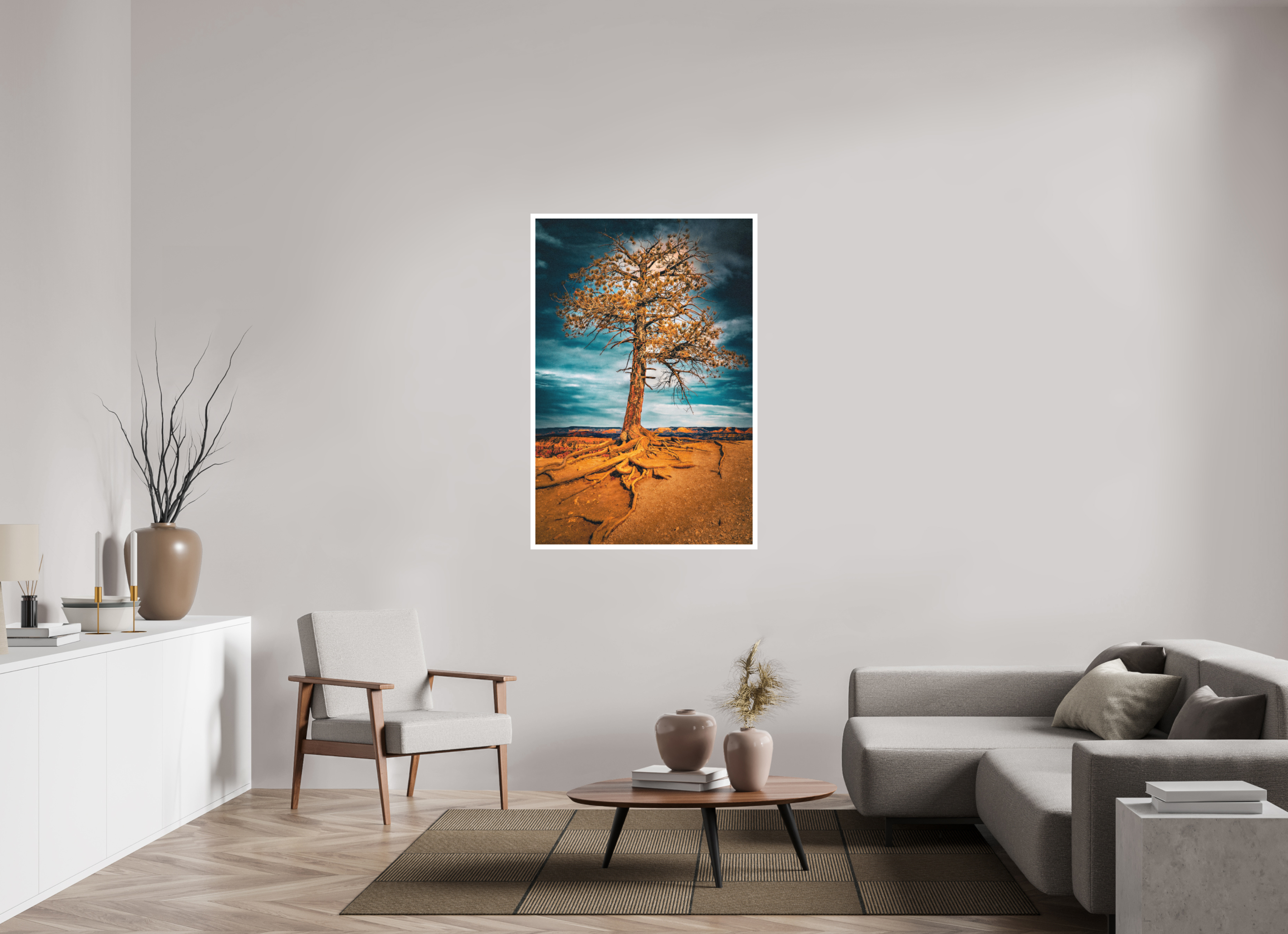 35 x 52.5″, Stand Alone Matte Print Canyon Roots