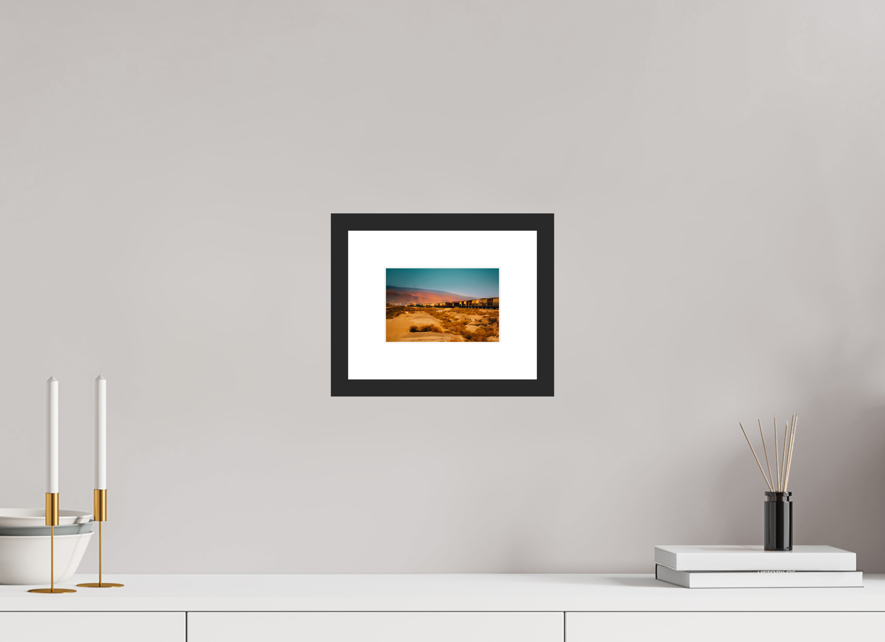 6 x 4″, Framed FineArt Pearl Paper Dust Train