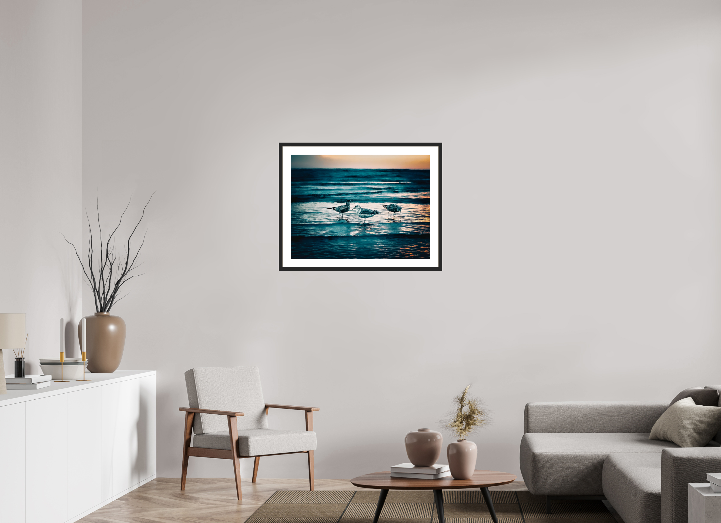 32 x 24″, Framed FineArt Pearl Paper Moonlight Surf