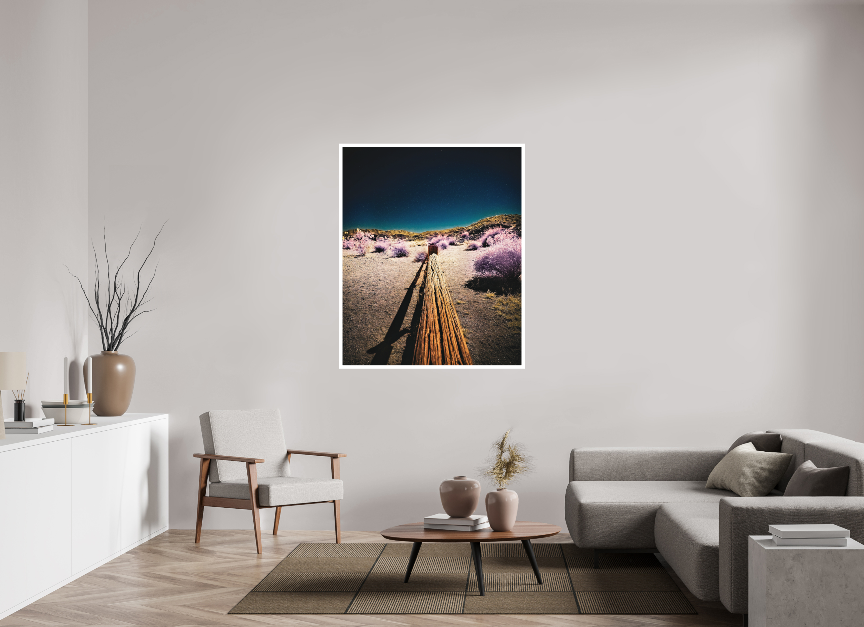 43 x 52.4″, Stand Alone Matte Print Spectrum on a fence